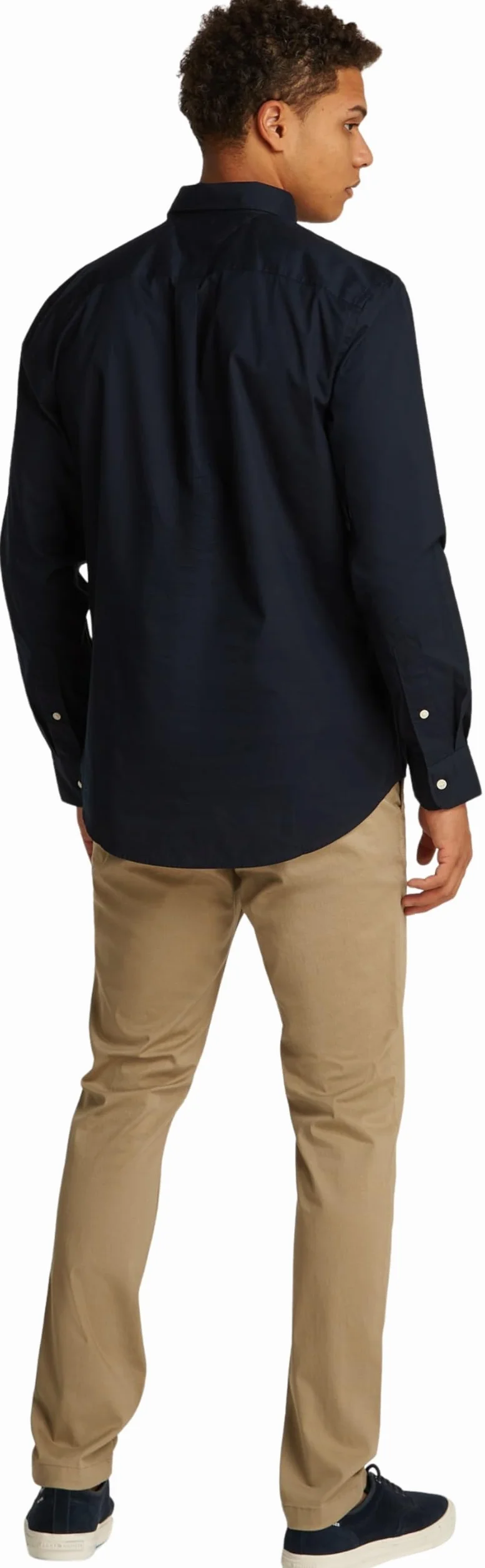 Tommy Hilfiger Męska koszula CORE Flex POPLIN Solid RF MW0MW39988 L/S, niebieska, L, Niebieski (pustynne niebo), L