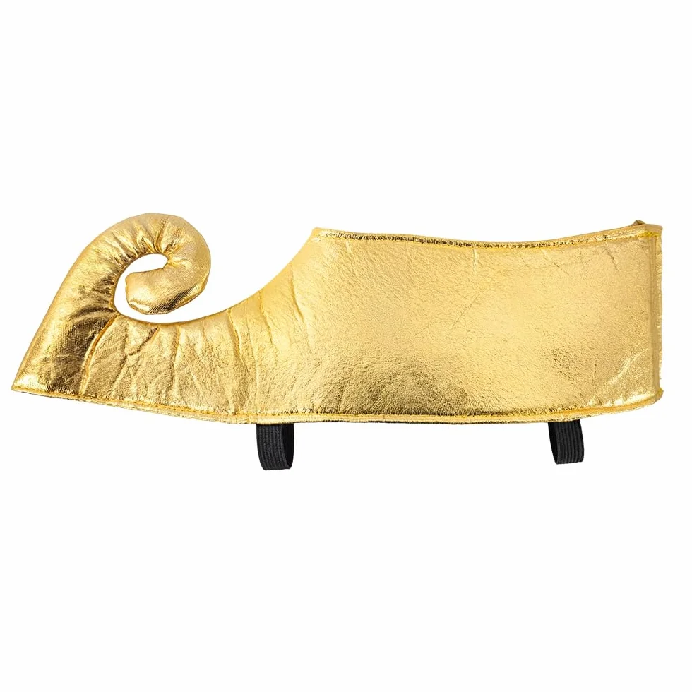 Boland 81990 - Overshoes Sultan in Gold, 1 para dla dorosłych, pokrowce na buty do kostiumów karnawałowych, dodatek do kostiumu na karnawał, Halloween lub JGA