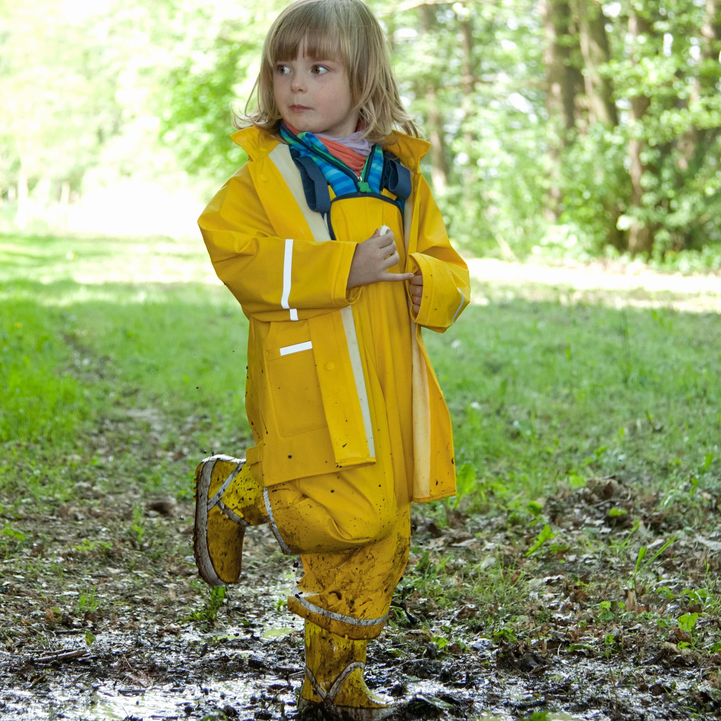 Playshoes Uniseks - Dzieci Basic Kurtka Przeciwdeszczowa, Żółty, 86 cm
