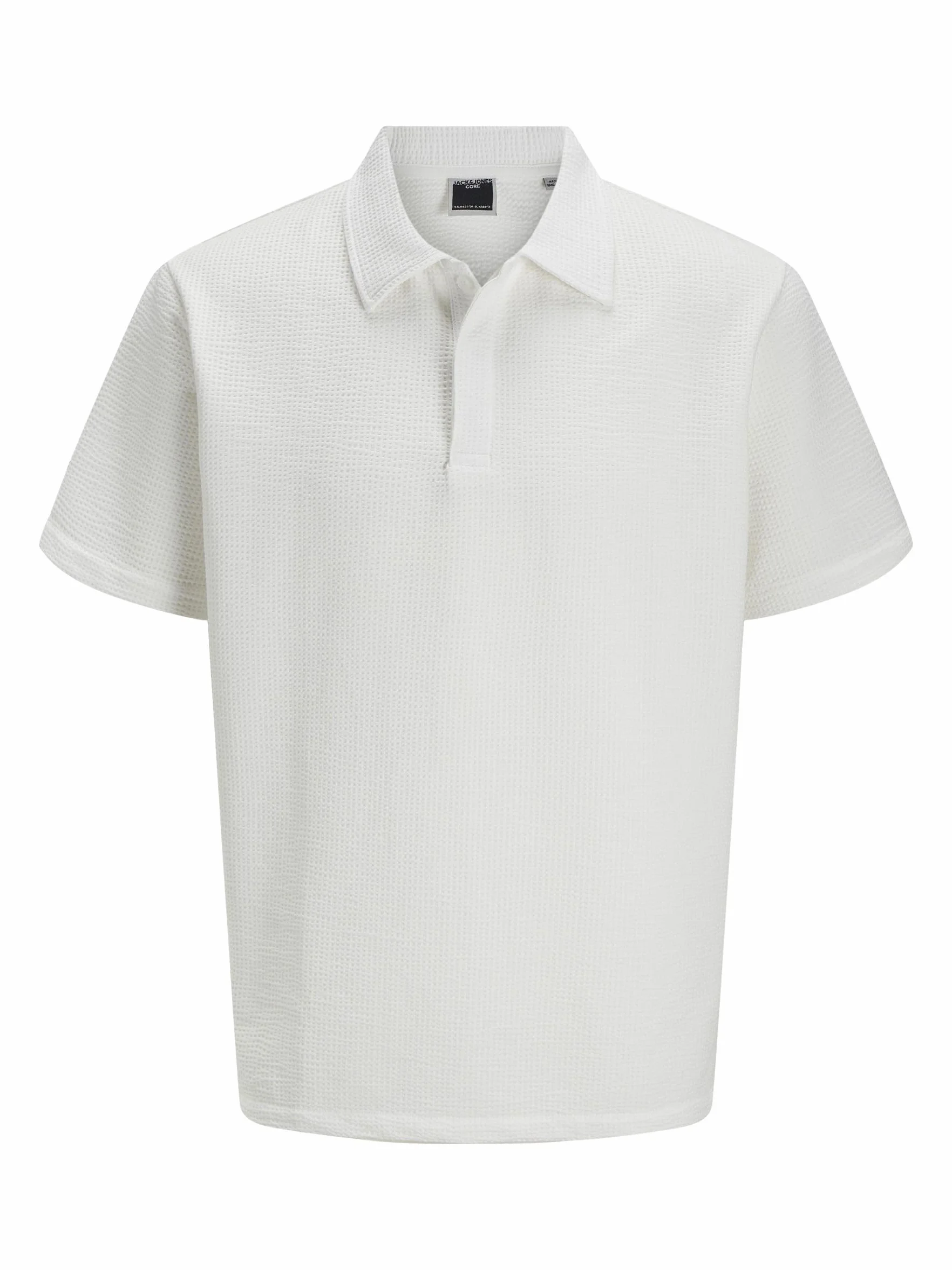 JACK & JONES Jcosago męska koszulka polo z teksturą, Cloud Dancer, L