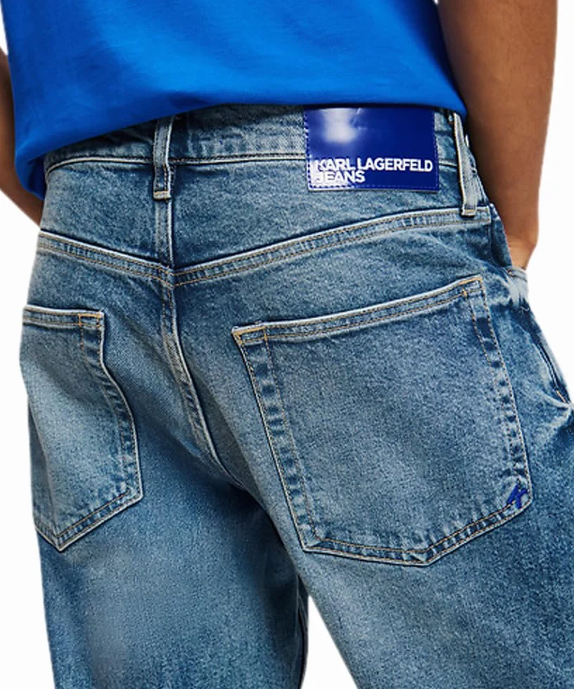 Jeansy Karl Lagerfeld, Męskie, Zwężane Denim, Zwężana Nogawka