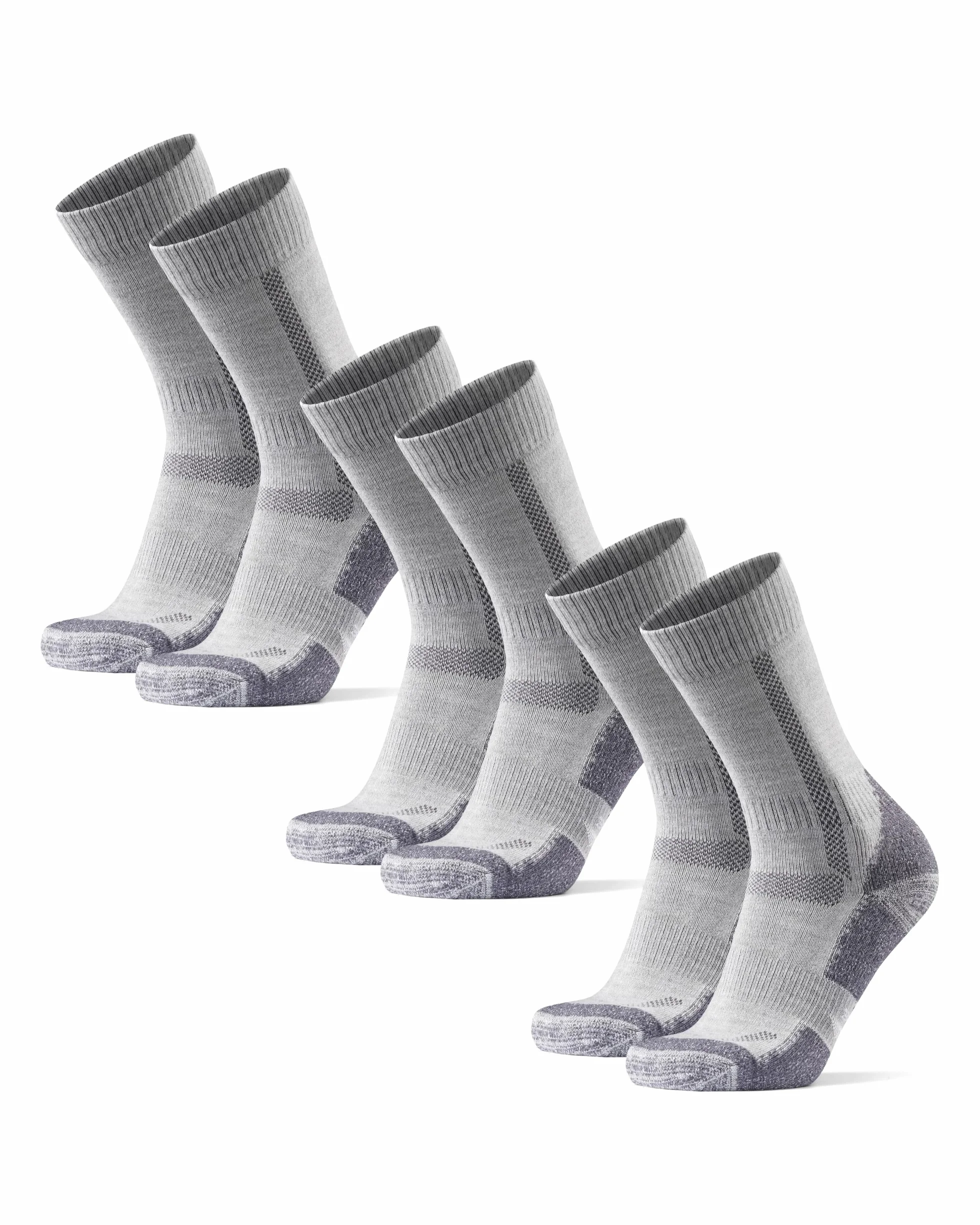 DANISH ENDURANCE Skarpety Trekkingowe z Wełny Merino z Amortyzacją, Oddychające, Przeciw Pęcherzom, dla Mężczyzn i Kobiet, Unisex, 3 lub 5-Pak