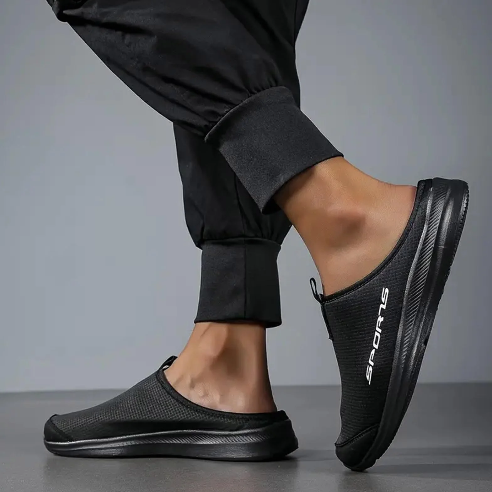 Sneakersy męskie do biegania, buty sportowe, slipy, chodaki dla kobiet i mężczyzn, lekkie buty z otwartą tyłem, buty trekkingowe, oddychające kapcie z zamkniętymi palcami, męskie trampki