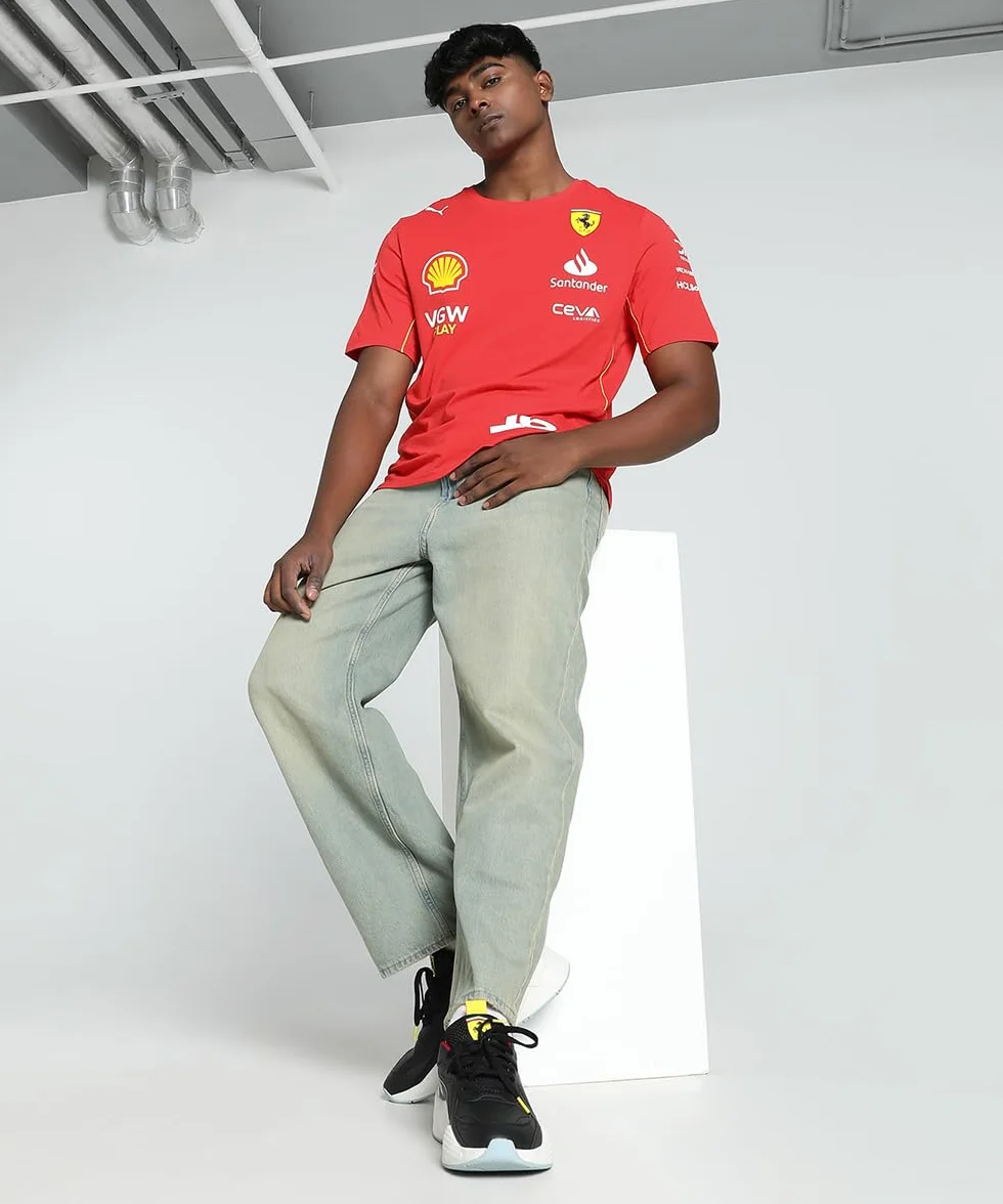 PUMA Koszulka męska Charles Leclerc Scuderia Ferrari 2024 - Czerwona prędkość