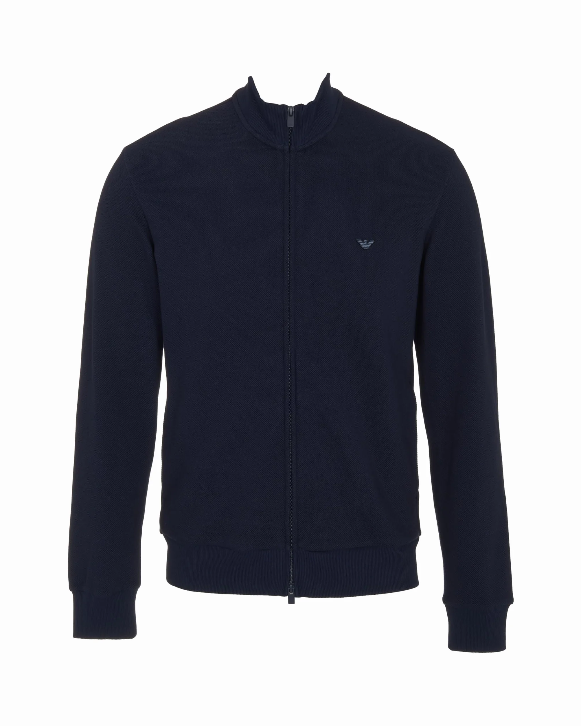 Emporio Armani Bluza męska piquet, NIEBIESKI, L