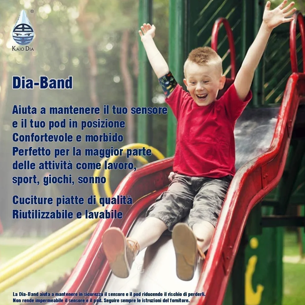 Dia-Band dla dzieci, opaska podtrzymująca i ochronna do czujnika glikemii Freestyle Libre, Medtronic, Dexcom lub Omnipod - opaska na głowę dla cukrzycy wielokrotnego użytku (Junior.XS (17-19 cm))