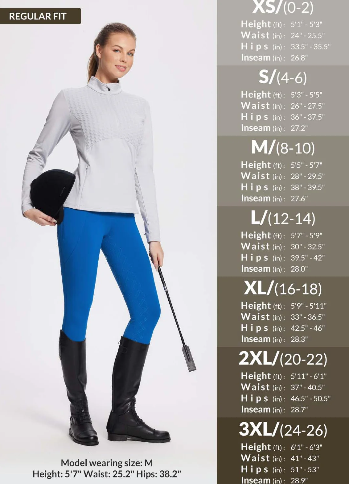 BALEAF Damskie legginsy do jazdy konnej z podszewką polarową Jodhpurs Jeździectwo silikonowe bryczesy pełne siedzenie rajstopy z kieszeniami