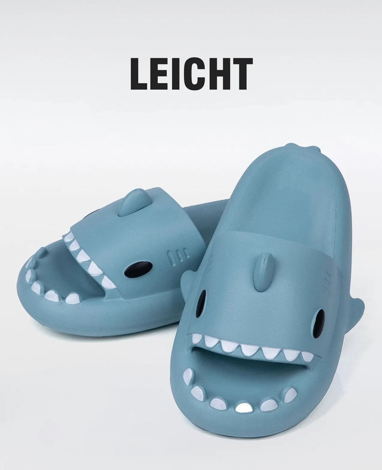 SAGUARO Shark Slippers damskie i męskie, miękkie i wygodne kapcie z rekinem, na lato, do domu, antypoślizgowe na basen, plażę, rekin