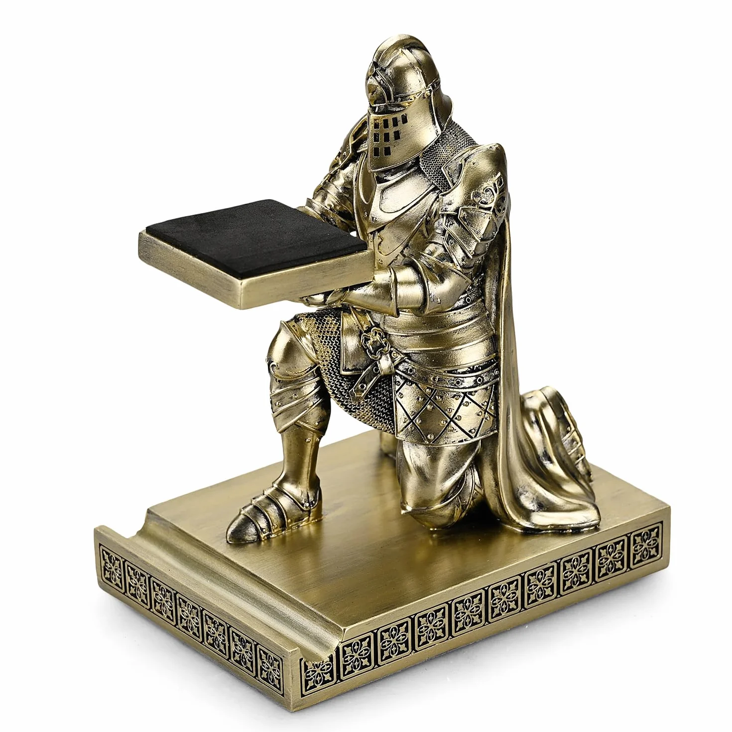King's Guard stojak na zegarki, okulary, biżuteria, bransoletki, naszyjniki, tace, piórniki, stojak na długopisy, z żywicy z rycerzem, stojak na telefon komórkowy, do biura i