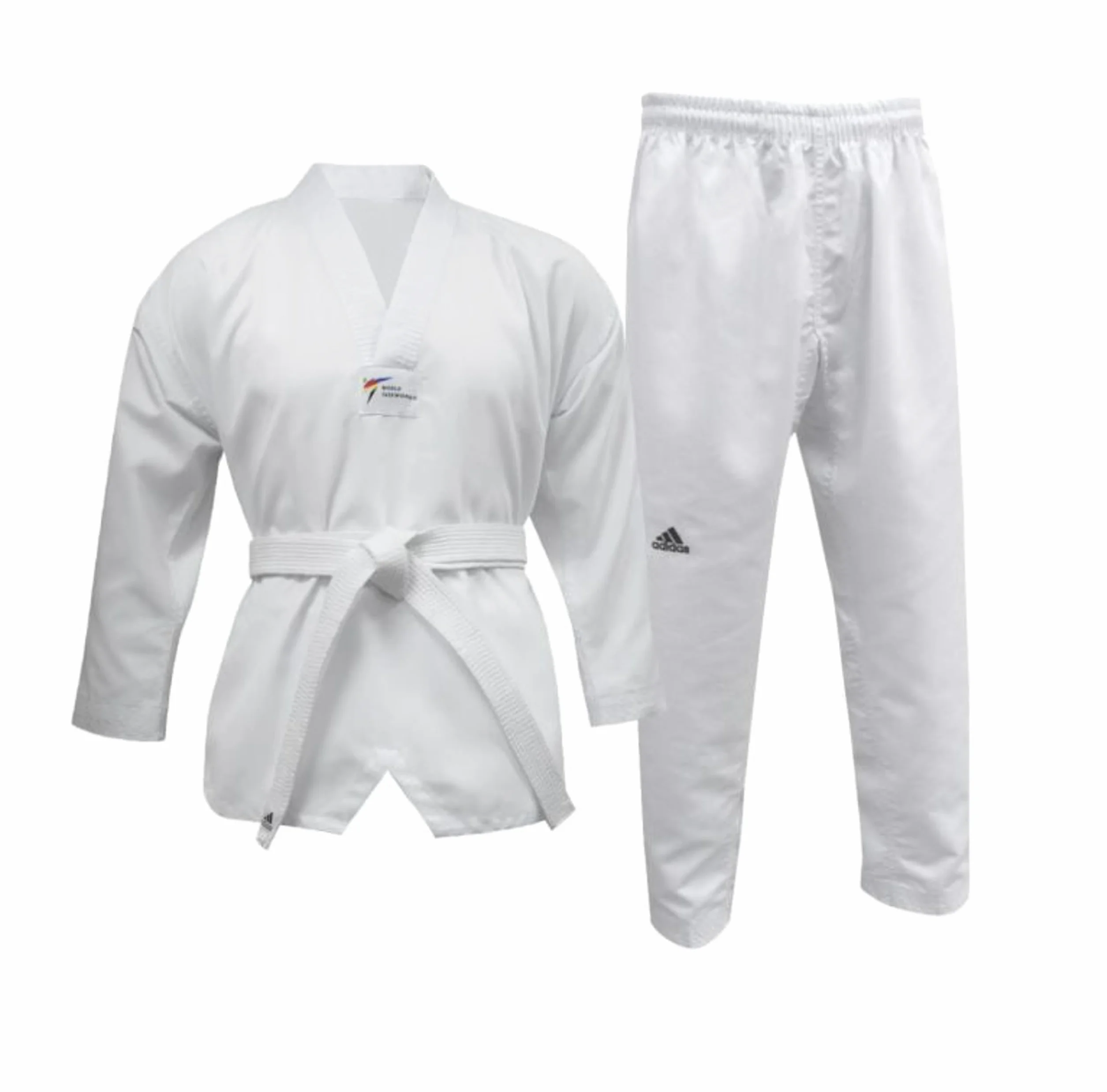 adidas Dla dzieci/dorosłych WT Taekwondo student Dobok bez pasków Sztuki walki WTF dzieci mundurek