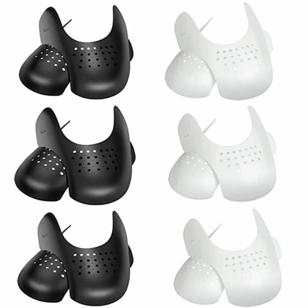 6 par ochraniaczy przed zagnieceniami butów, ochrona przed zagnieceniami, ochrona przed zagnieceniami butów, ochrona przed zagnieceniami, dla mężczyzn i kobiet (czarny, biały)