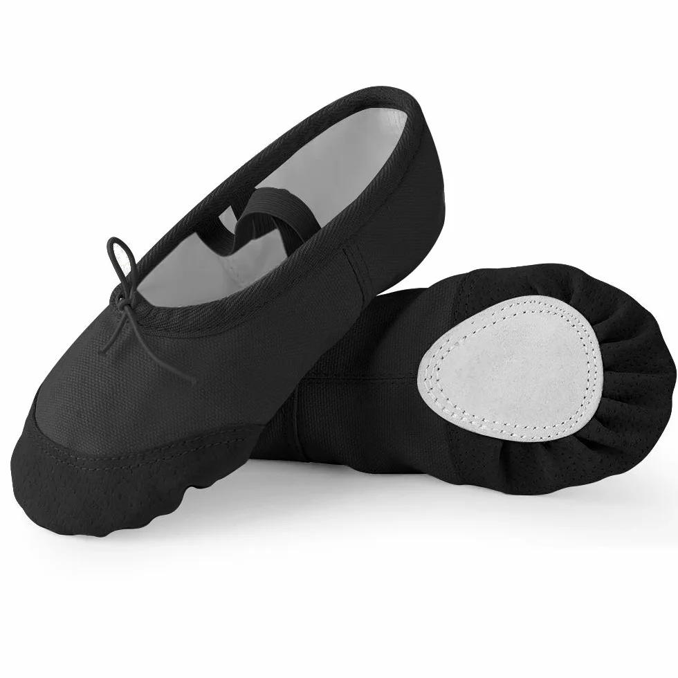 Soudittur Klasyczne Baletowe Buty Baleriny Dziewczęce Płótno Pilates Gimnastyka Podział Płaski Baletowy Miękkie Kapcie Damskie EU 21-44