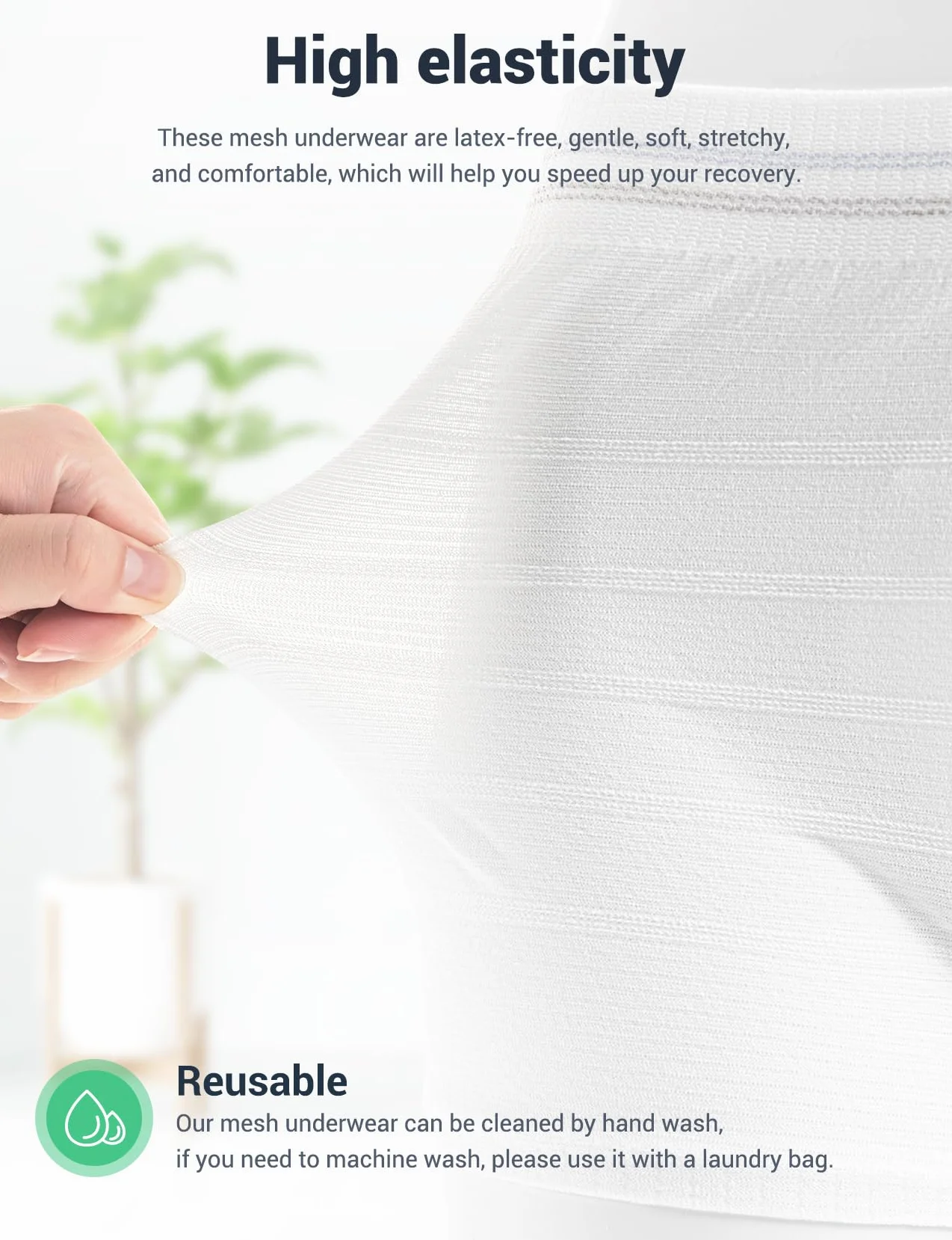HANSILK Disposable Maternity Knickers Postporum bielizna oddychająca i rozciągliwe spodnie o wysokiej gęstości