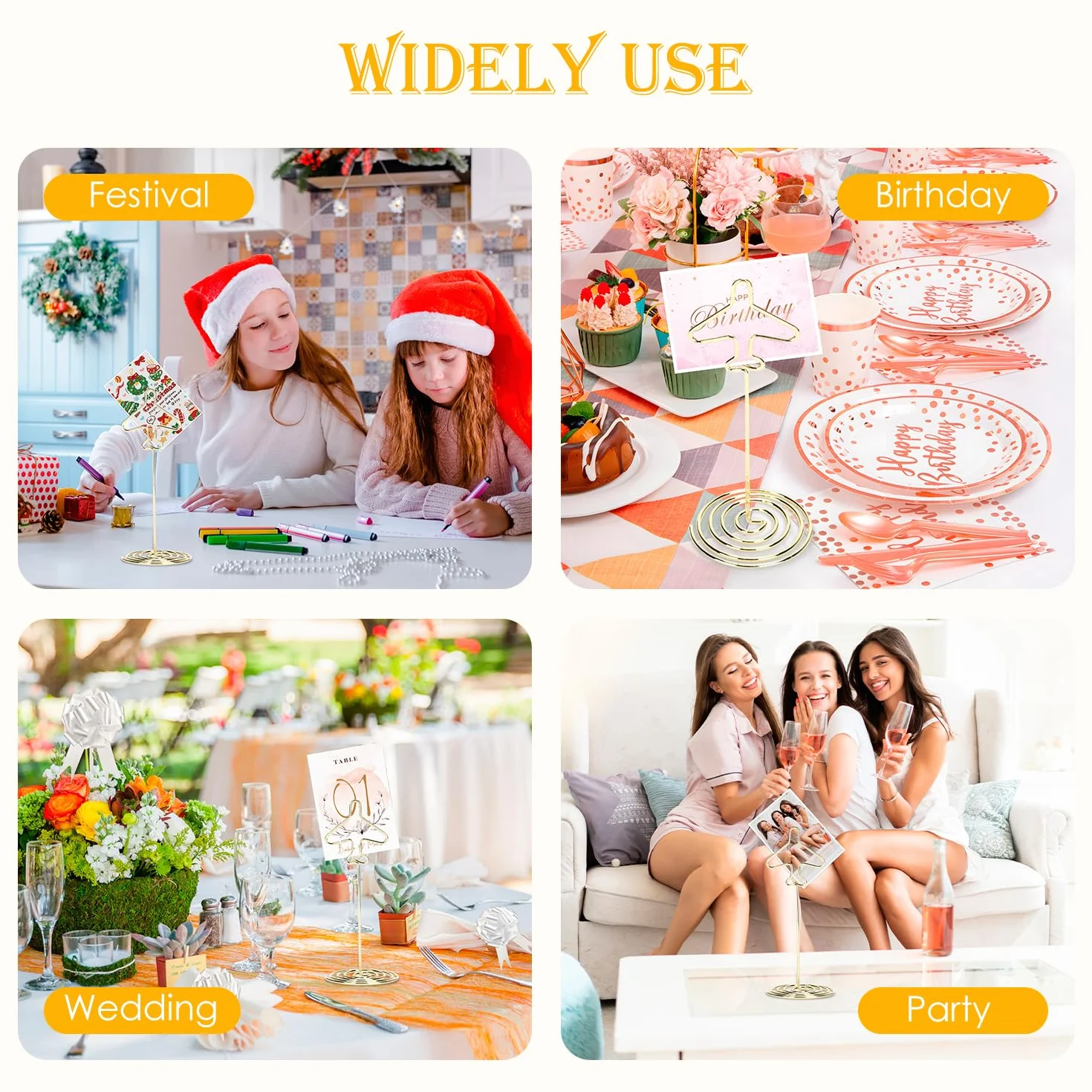 10 Szt. Premium Mini Metalowy Klips Do Wiadomości Uchwyt Na Biurko, Piękny Kształt Samolotu Stojak Na Dokumenty Na Wizytówki Wesele Nazwa Biurka Memo Klipy Menu