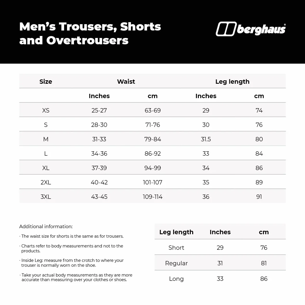 Berghaus Deluge Pro 2.0 Wodoodporne Oddychające Spodnie Wierzchnie, Trwałe, Wygodne Spodnie Przeciwdeszczowe - Deluge Pro 2.0, wodoodporny, oddychający Mężczyźni