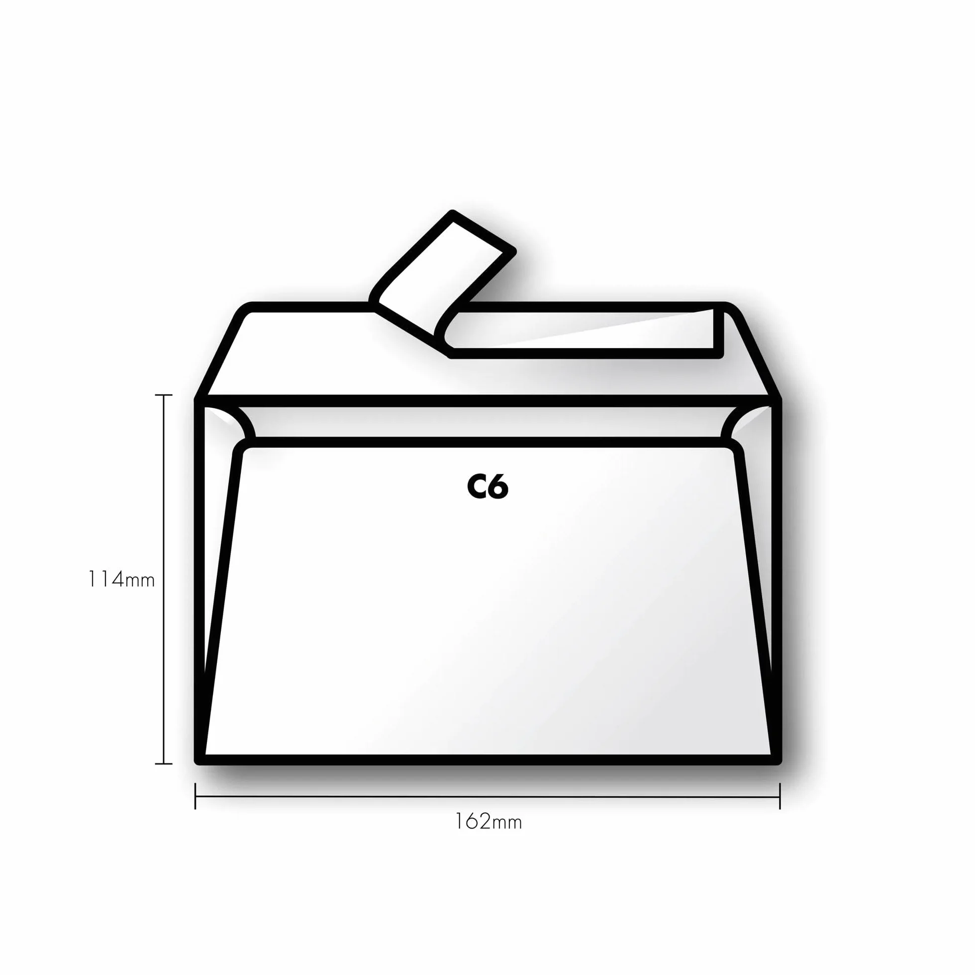 Clairefontaine 5076C – Zestaw 20 samoprzylepnych kopert – format C6 11,4 × 16,2 cm – 120 g/m² – kolor: szałwiowy – kolekcja Pollen – papier premium gładki
