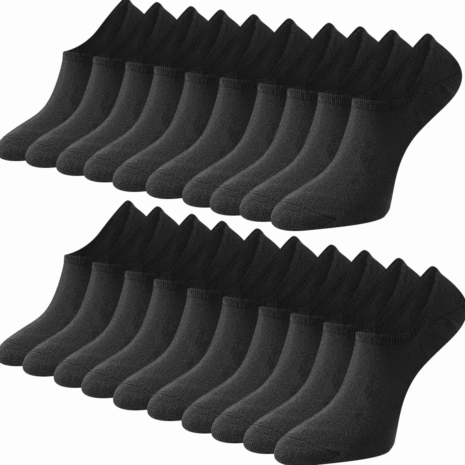 Niofind Skarpety do sneakersów, damskie, stopki, męskie, 10 par, uniseks, oddychające, niewidoczne, krótkie, bawełniane, antypoślizgowe, silikonowe, zapobiegają ślizganiu się, 35-38 39-42 43-46