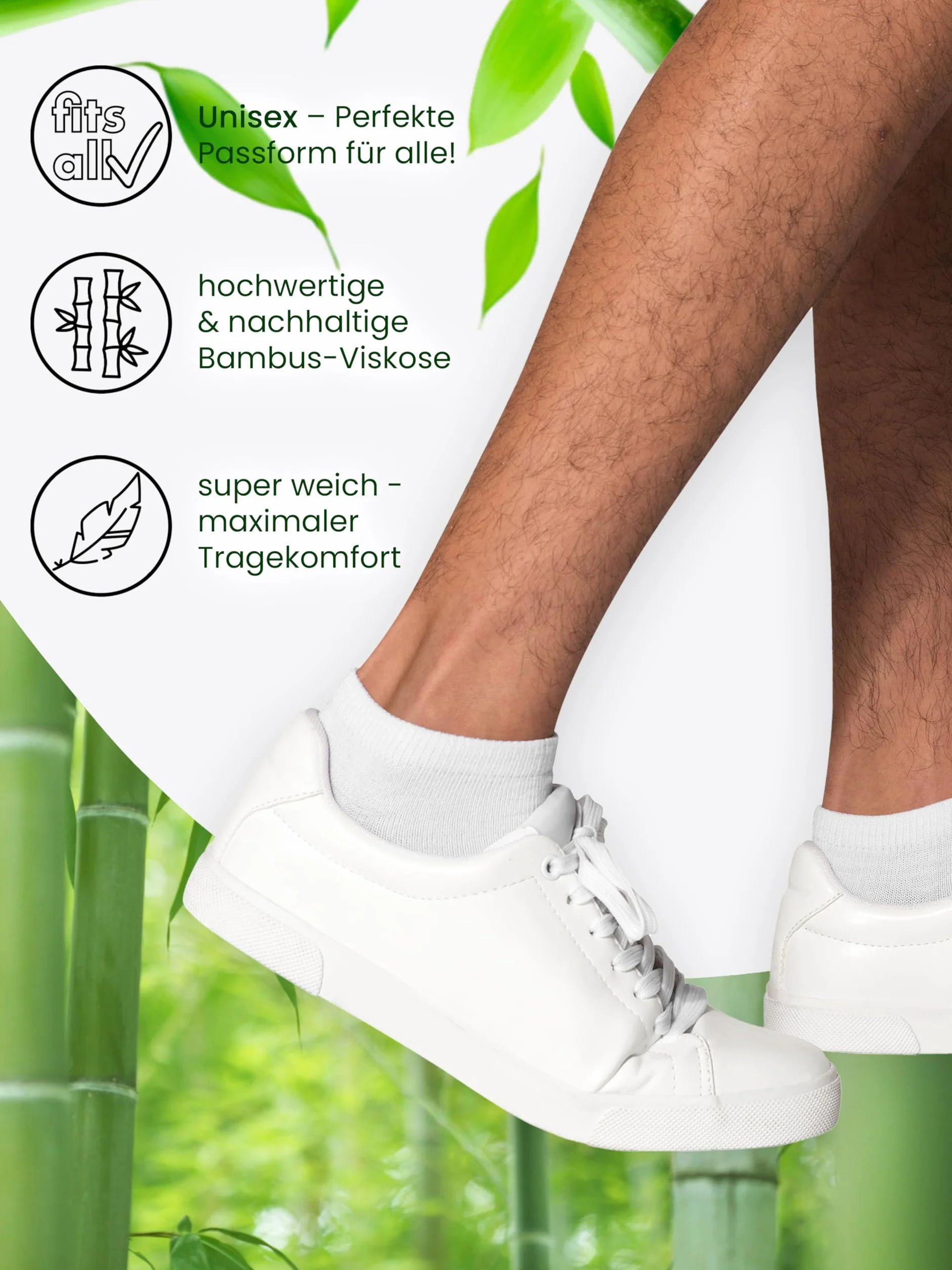 Cotton Prime Skarpety do sneakersów dla mężczyzn i kobiet, uniseks – 6 par skarpet z krótką cholewką z bambusa i wiskozy – oddychające skarpety sportowe, krótkie, na co dzień i do uprawiania sportu