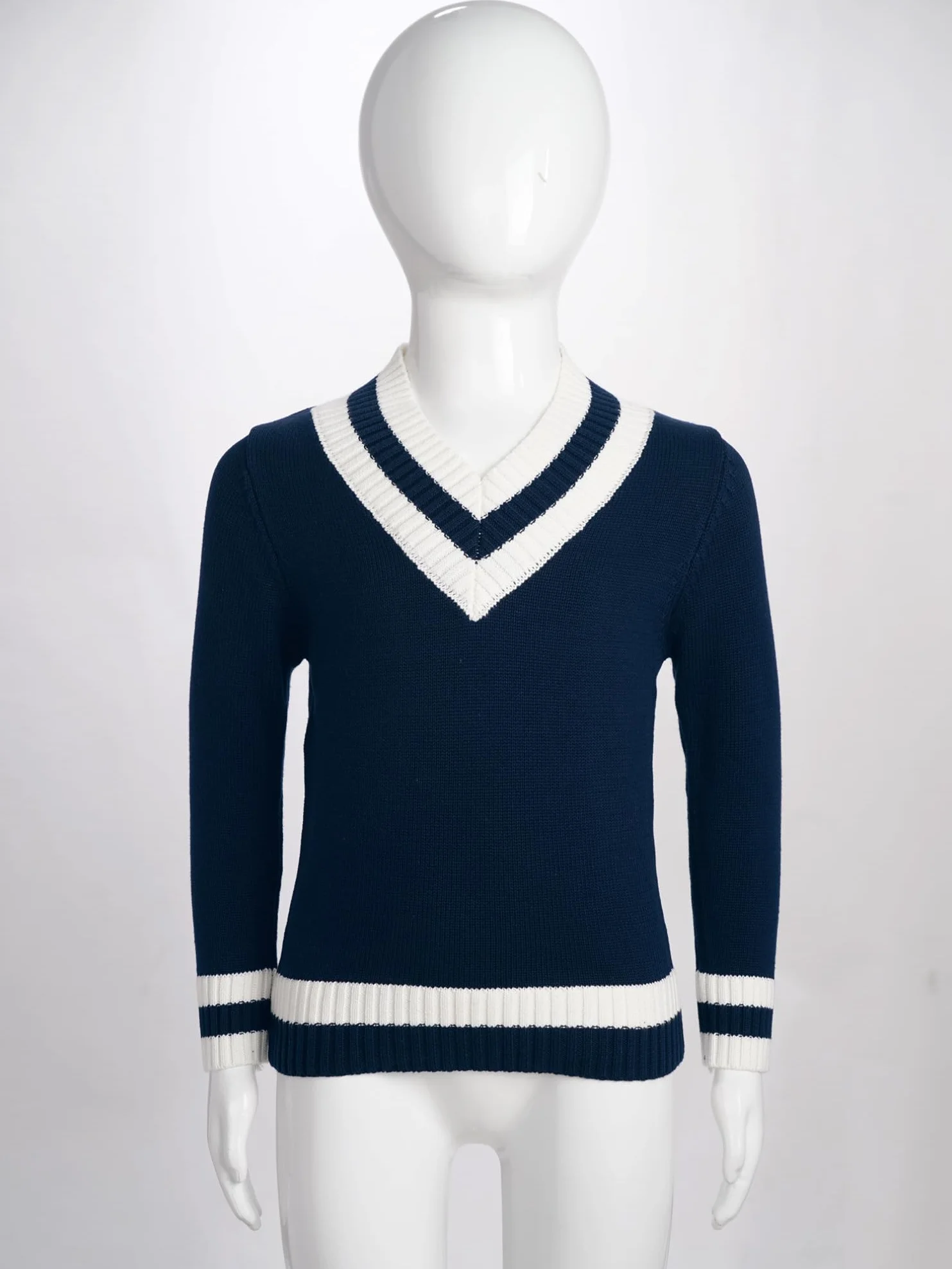Agoky Chłopięcy sweter z długim rękawem w paski, delikatny krój, ciepły top, na jesień i zimę, mundurki szkolne JK