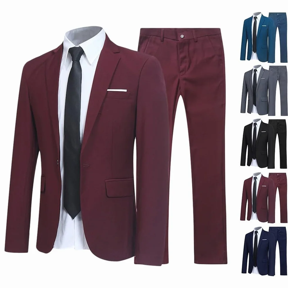 Eawfgtuw Męski trzyczęściowy zestaw garniturowy formalny ślubny strój biznesowy kurtka spodnie koszula krawat slim fit marynarka smoking strój na wszystkie pory roku (XL czarny)