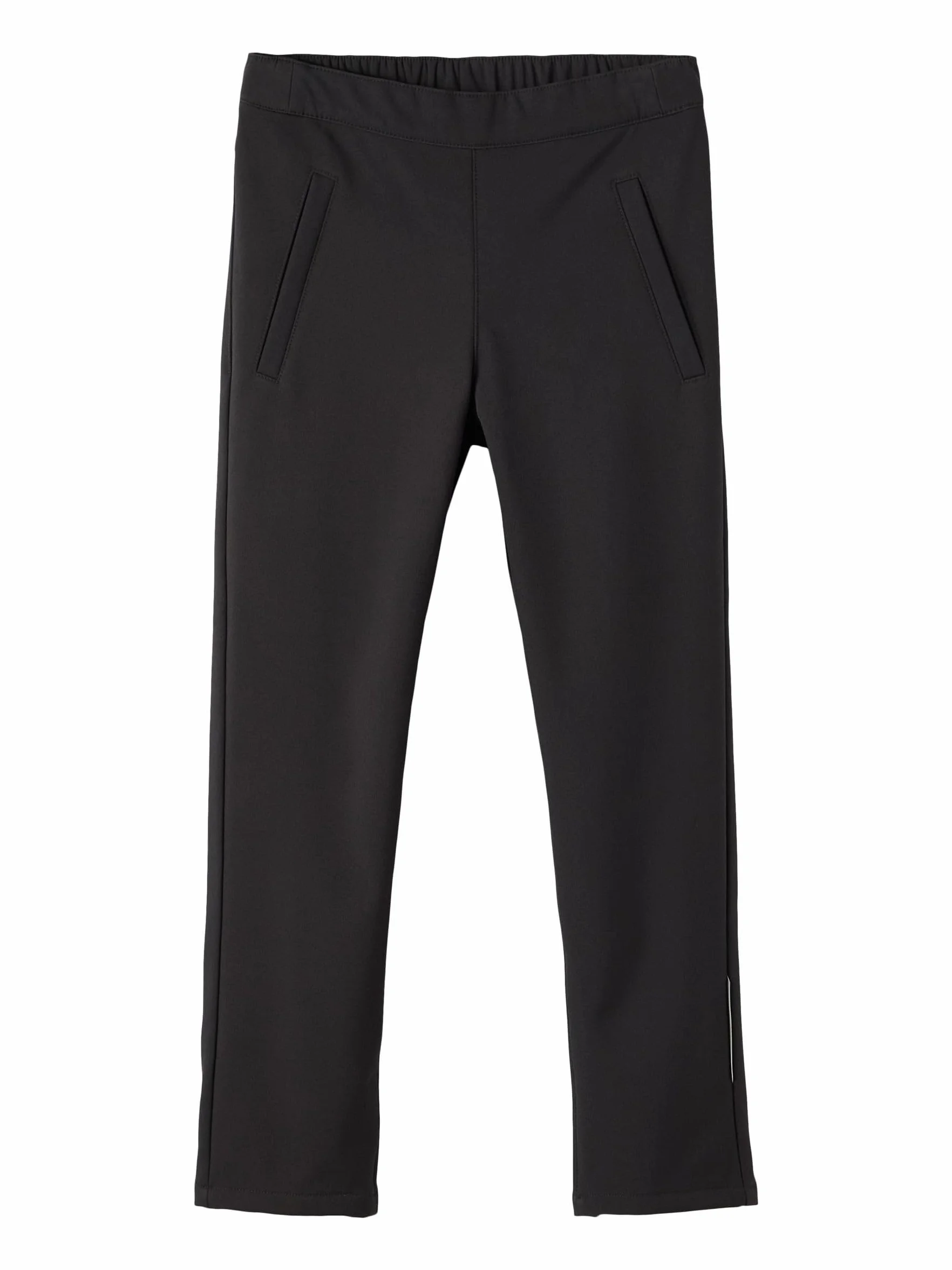 NAME IT Spodnie przeciwdeszczowe dla dziewcząt NKFALFA Softshell Pant Slim FO NOOS, czarne, 146, czarny, 146 cm