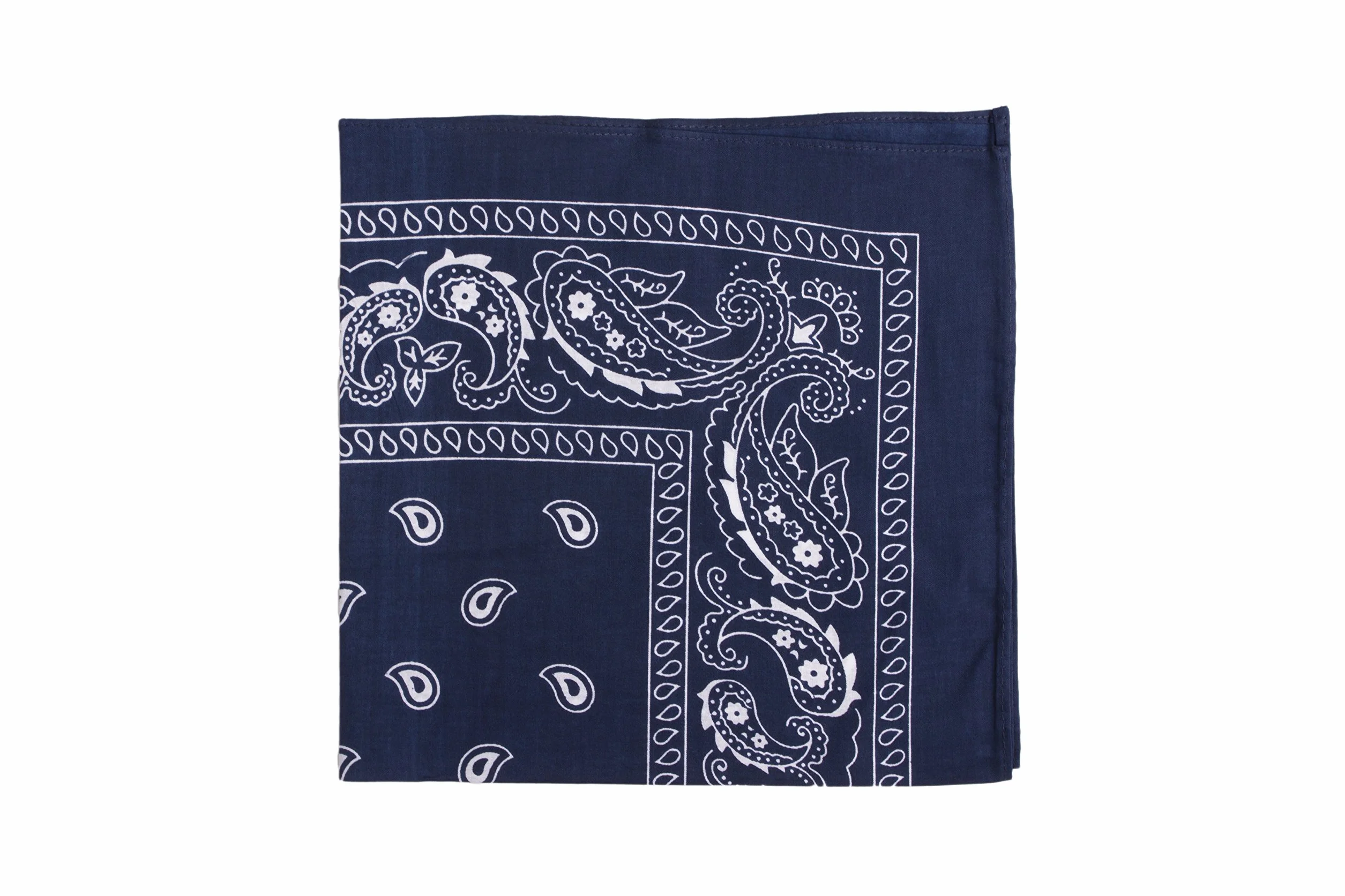 Macahel Bawełniana chustka/bandana z wzorem paisley, granatowy, Rozmiar uniwersalny