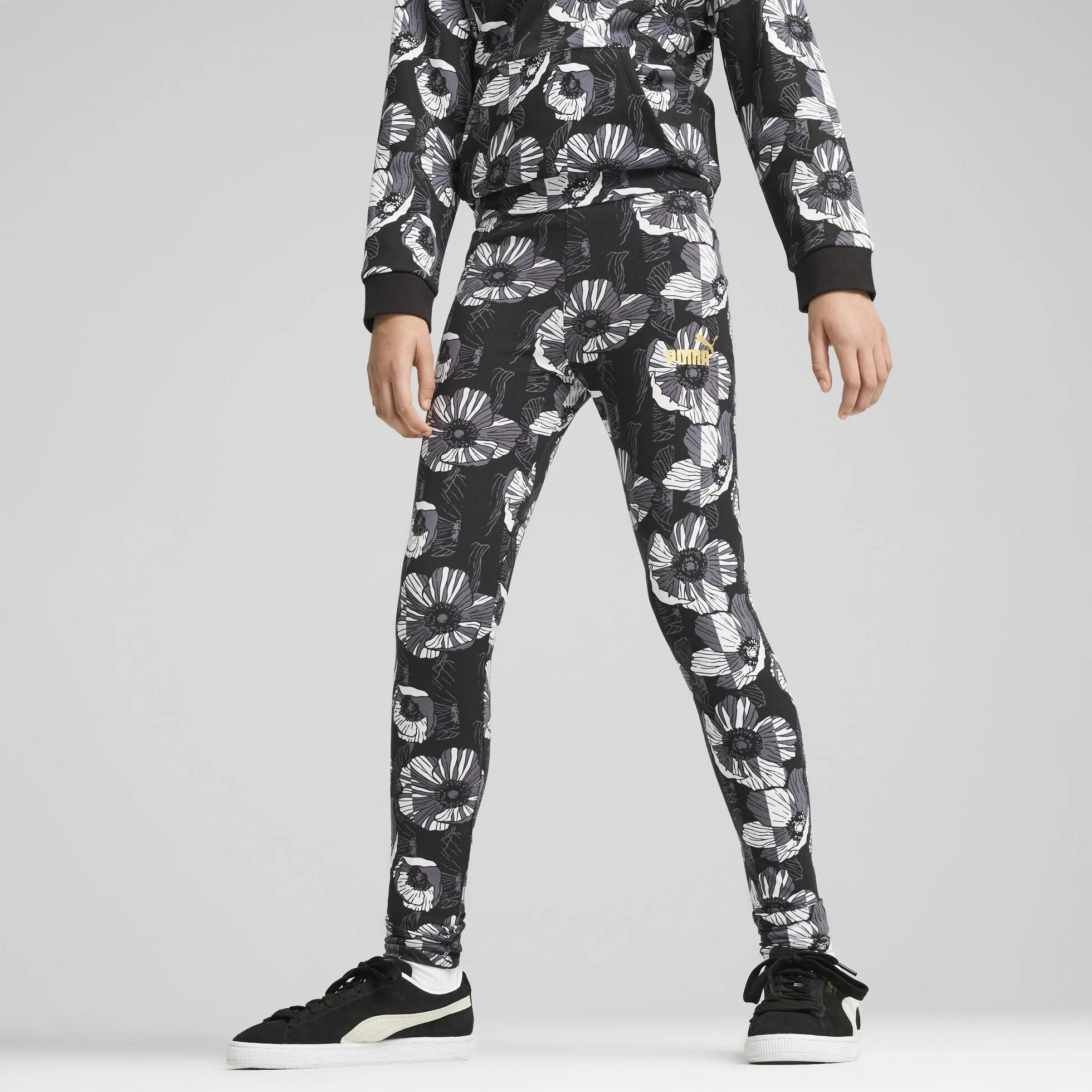 PUMA Ess+ Class Act Legginsy Aop G - Rajstopy Dziewczynki