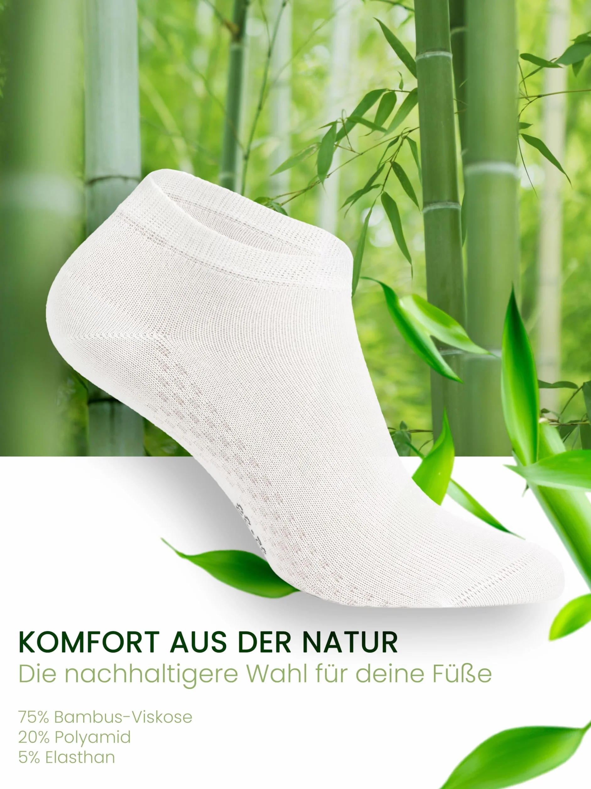 Cotton Prime Skarpety do sneakersów dla mężczyzn i kobiet, uniseks – 6 par skarpet z krótką cholewką z bambusa i wiskozy – oddychające skarpety sportowe, krótkie, na co dzień i do uprawiania sportu