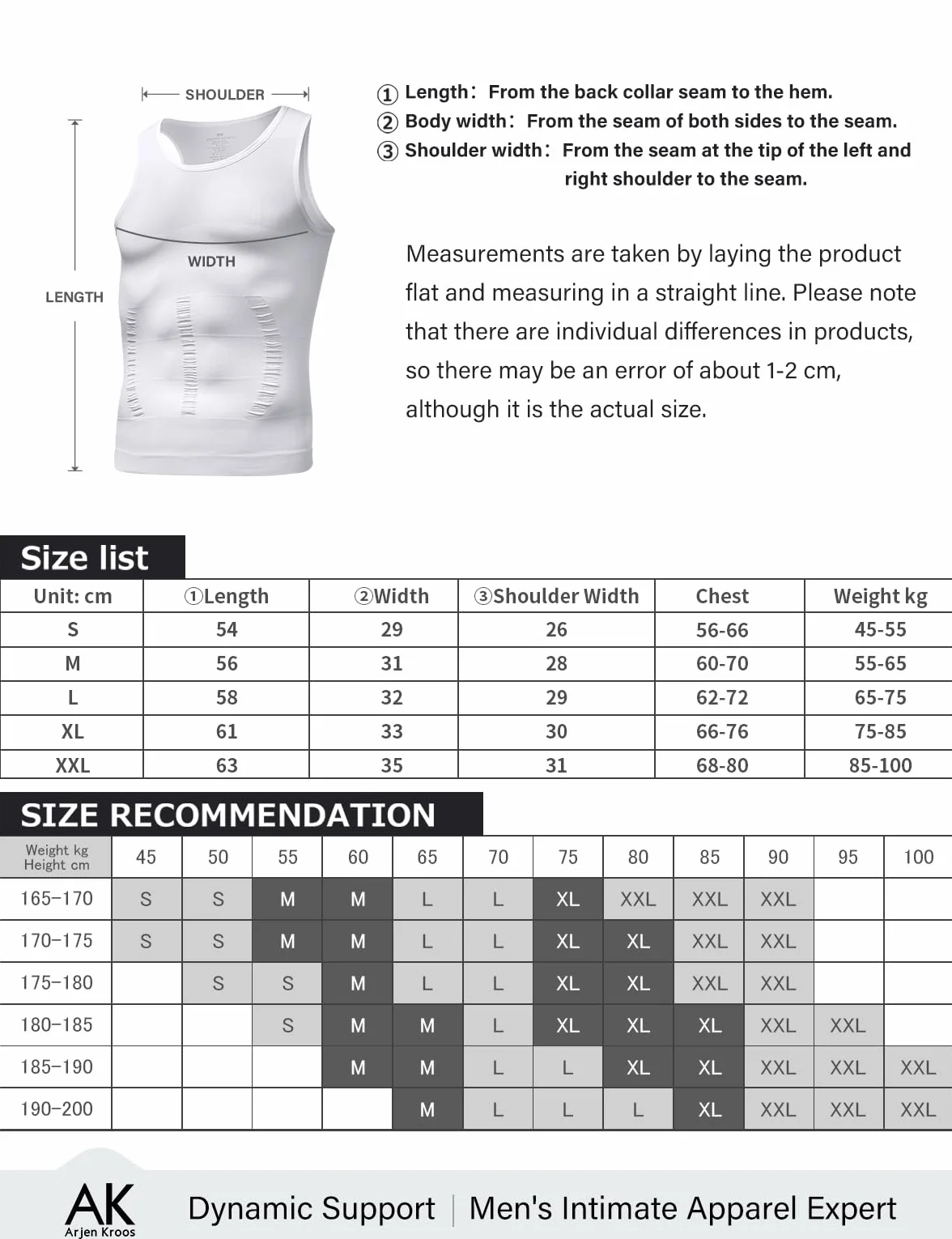 Arjen Kroos Shapewear męska koszulka kompresyjna, elastyczna, wyszczuplająca brzuch, podkoszulek funkcyjny, bez rękawów, A2-biały, XL