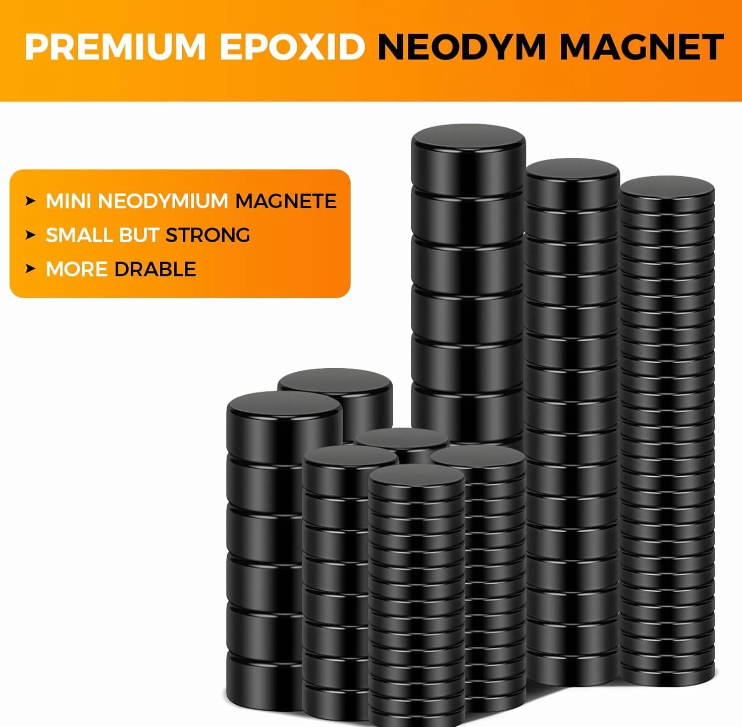 Wukong małe czarne magnesy 4mm x 1mm | 100 sztuk, małe mocne magnesy do lodówki, okrągłe miniaturowe magnesy do modeli, rzemiosła, DIY, tablic, lodówki, do domu, biura