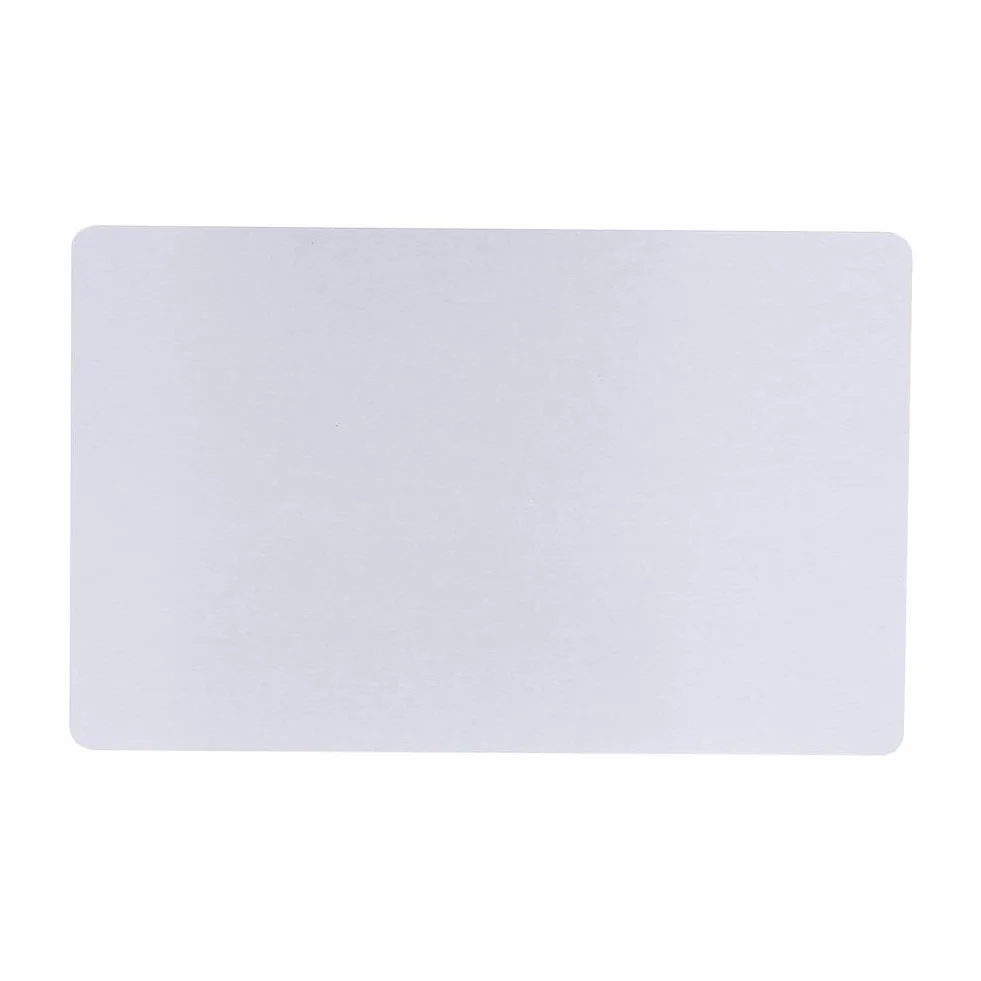 Opakowanie 50 pustych wizytówek, grawerowane laserowo wizytówki 0,4 mm aluminium gładkie wizytówki wizytowe okrągłe rogi (srebrne)