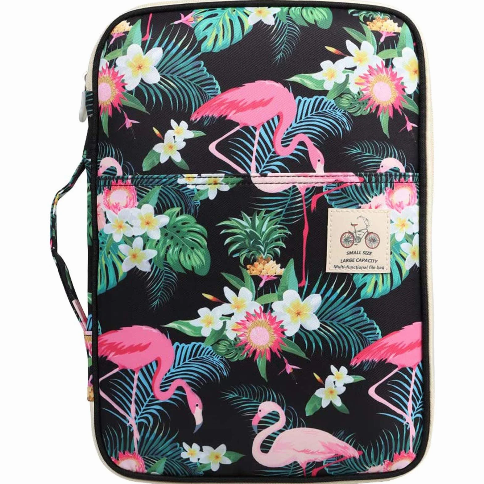 JAKAGO Portfolio Biznesowy Teczka do padfolio Inteligentny folder A4 Folio Wodoodporny organizer Paszport Torba na konferencję Folder Pad Case, Flamingo, M, Nowoczesny