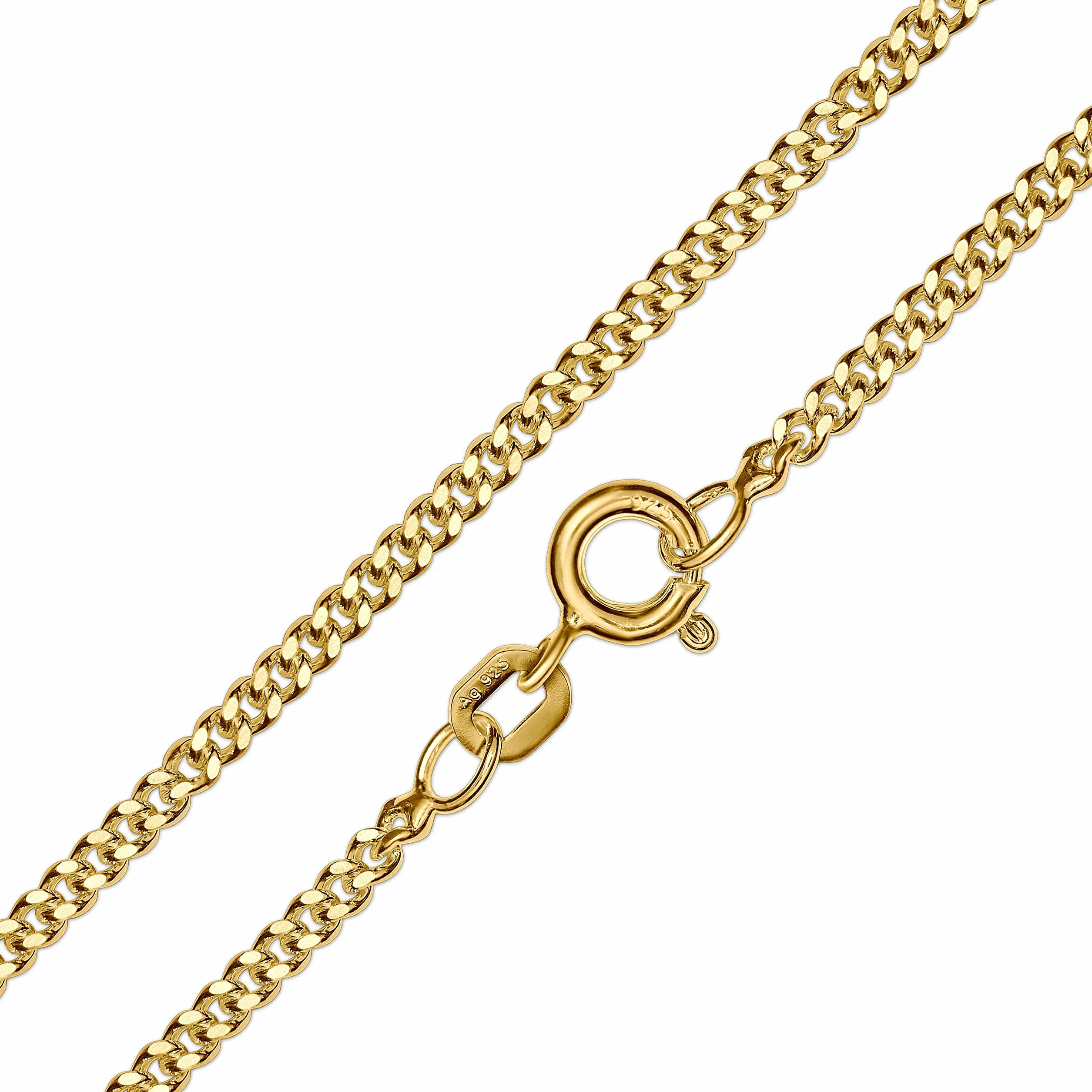 CLEVER SCHMUCK Złoty pierścionek do chrztu z aniołkiem stróżem i czerwonym kamieniem, z łańcuszkiem pancerka 36 cm, srebro próby 925 pozłacane, prezent na chrzest, w etui