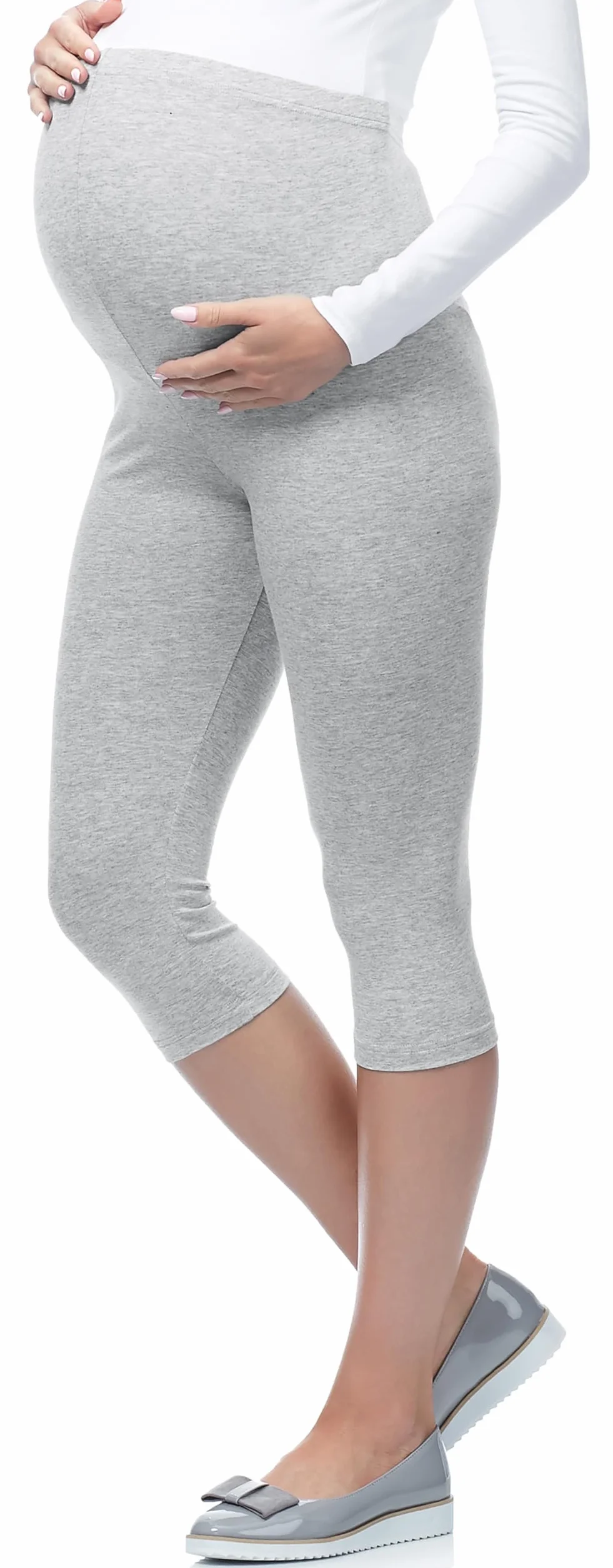 Be Mammy 3/4 Legginsy Ciążowe z Wiskozy BE-03
