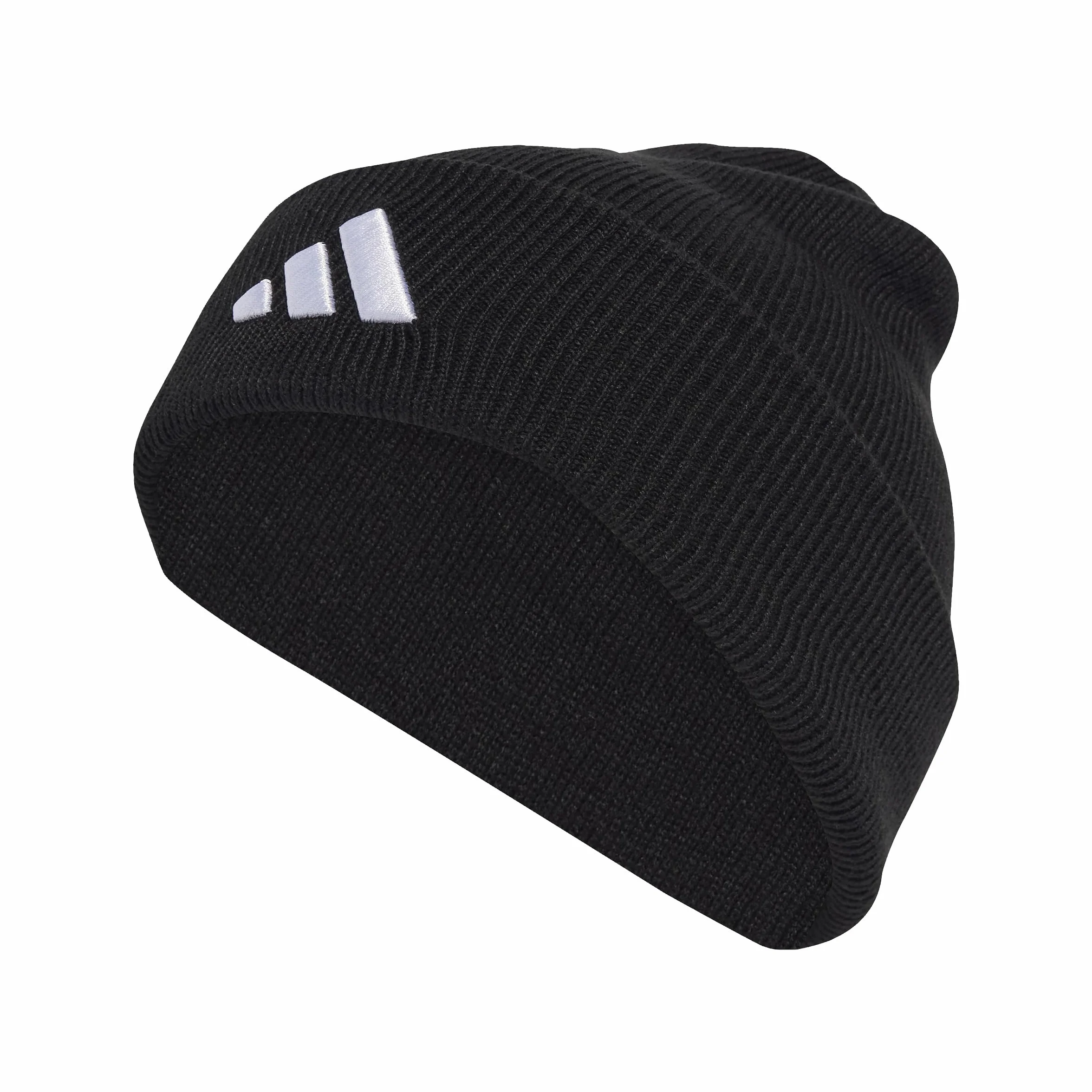 adidas Uniseks New Logo Beanie Cuff Hat, Black/White, XS-S
