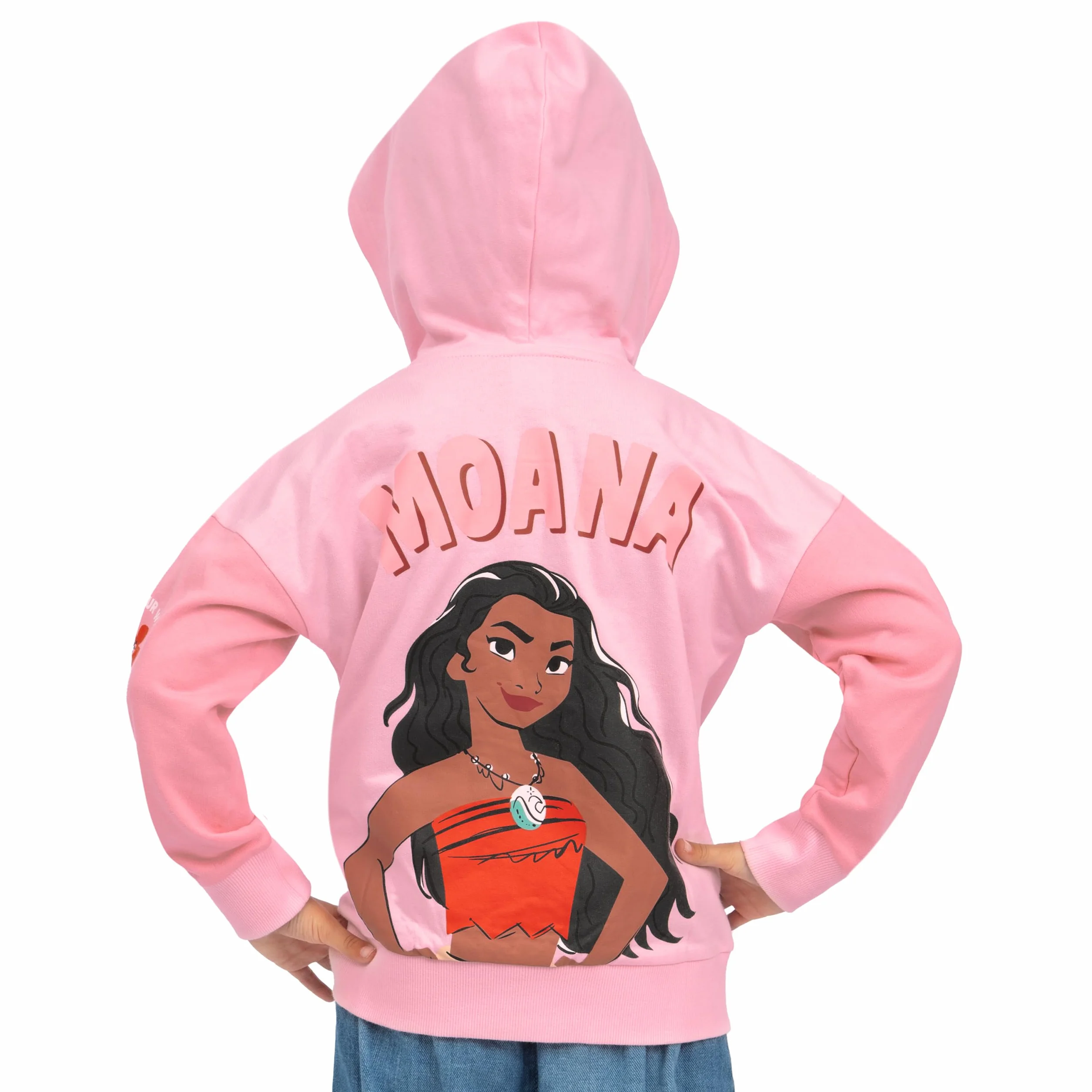 Disney Moana Bluza Z Kapturem Dla Dziewczynek, Różowa Bluza Rozpinana, Bawełniana Skoczek Moana