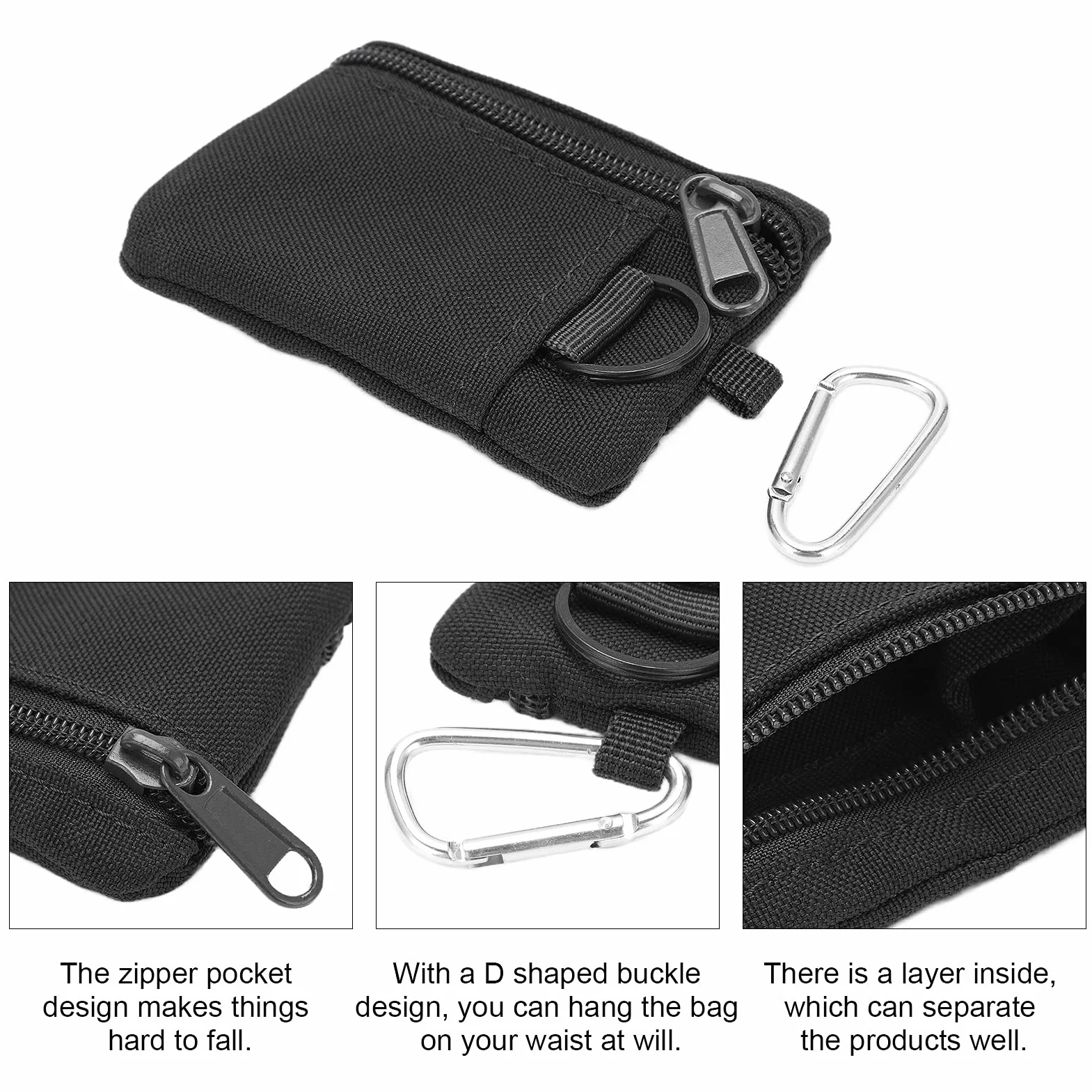 EDC Molle Etui, Outdoor EDC Molle Etui Portfel Mini Przenośne Etui na Klucze Karty EDC Etui Torba Portmonetka z