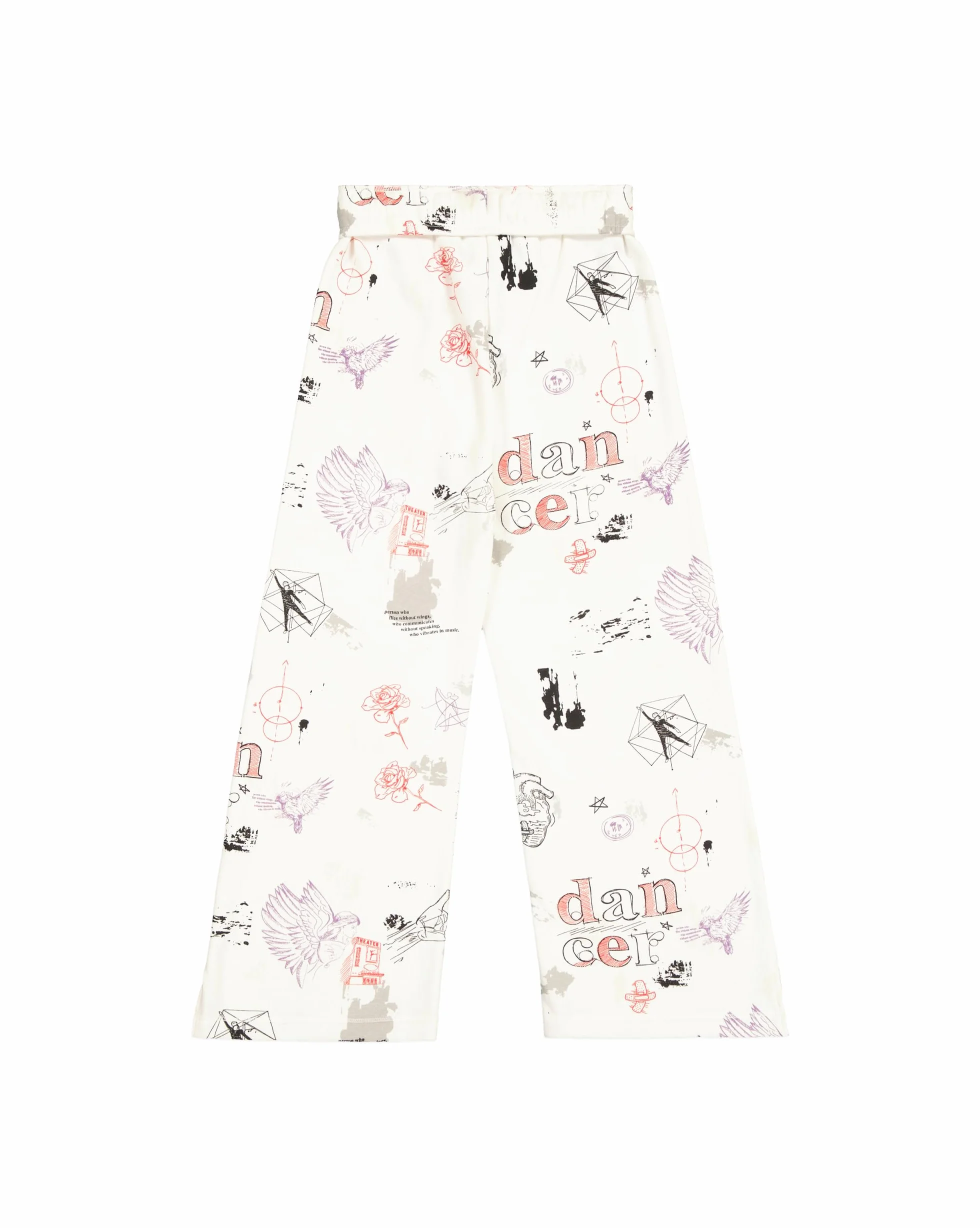 Champion Legacy Emotional Dance G (405017) - Ultra-light Soft Compact Fleece (240gr) Floral Wide Leg - Spodnie dresowe Dziewczynki