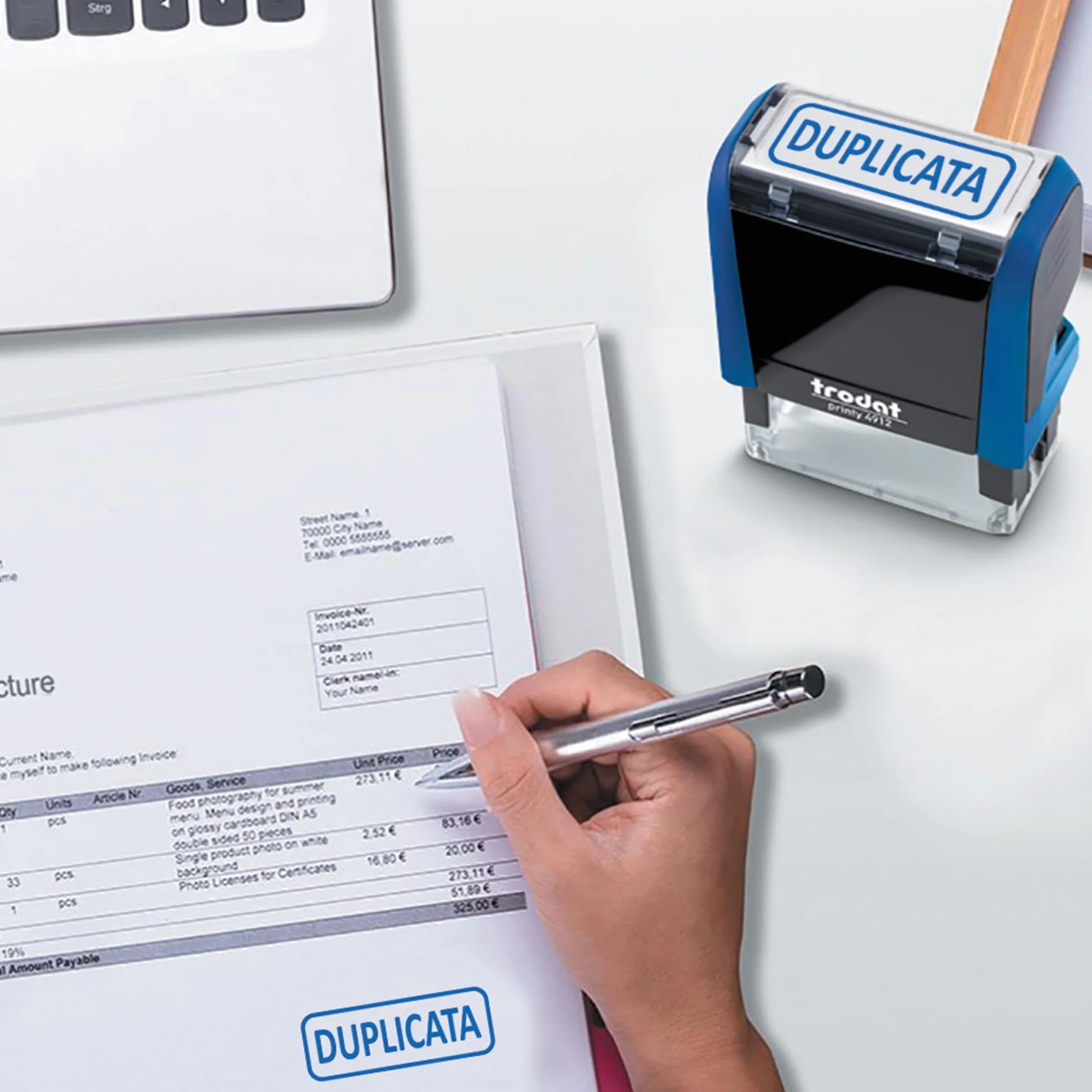 trodat 499205 4.0 automat do stempli tekstowych X-Print 4912 "DUPLICATA"