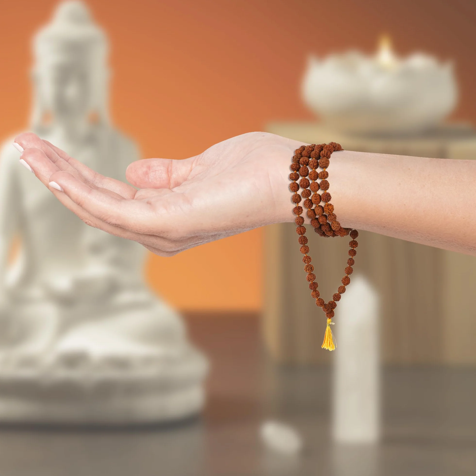 Zap Impex Rudraksha Mala certyfikowany naturalny Rudraksh Mala oryginalny certyfikat Rudraksha Mala 5 mm Rudraksh (rozmiar: 5 mm, perły: 108 + 1), Nasiona
