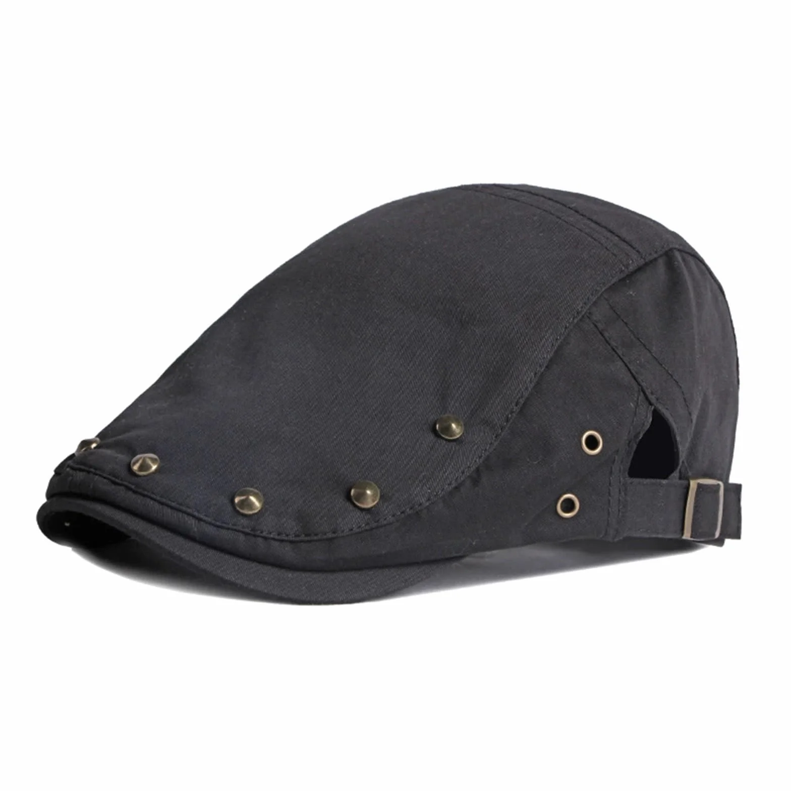Męska czapka beret męska czapka z motywem kaczki z nitami dla kobiet, hip-hop beret dla kobiet, drobna sekcja, odwrócona odzież, codzienna czapka z przodu, wiosna i lato