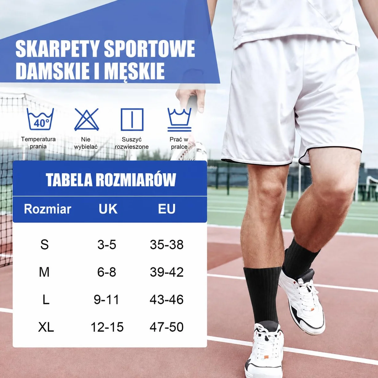 SockWaddles Skarpety Dla Mężczyzn i Kobiet, Bezszwowe Skarpety Bawełniane, Oddychające i Ochronne Przed Pęcherzami Skarpety Sportowe, Idealne do Pracy, Biegania, Wędrówek, 6 Par Unisex