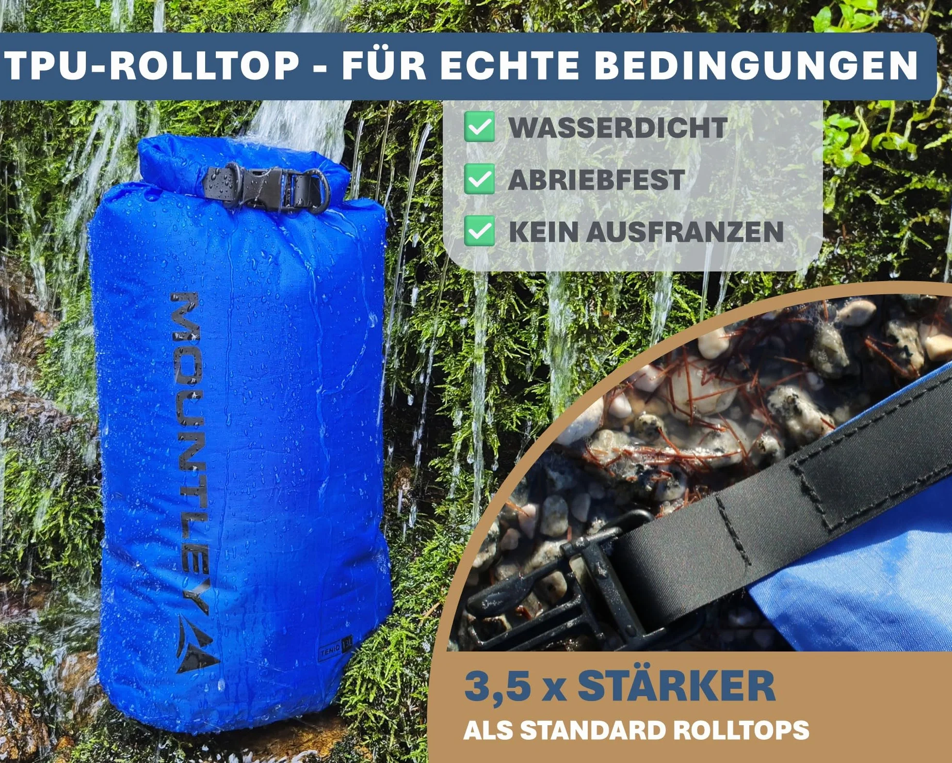 Dry Bag 8 l, ultralekki, wodoszczelny worek ze wzmocnionym rolowanym topem, kompaktowy, wodoszczelny worek do pakowania plecaka, do aktywności na świeżym powietrzu, wędrówek, podróży, na