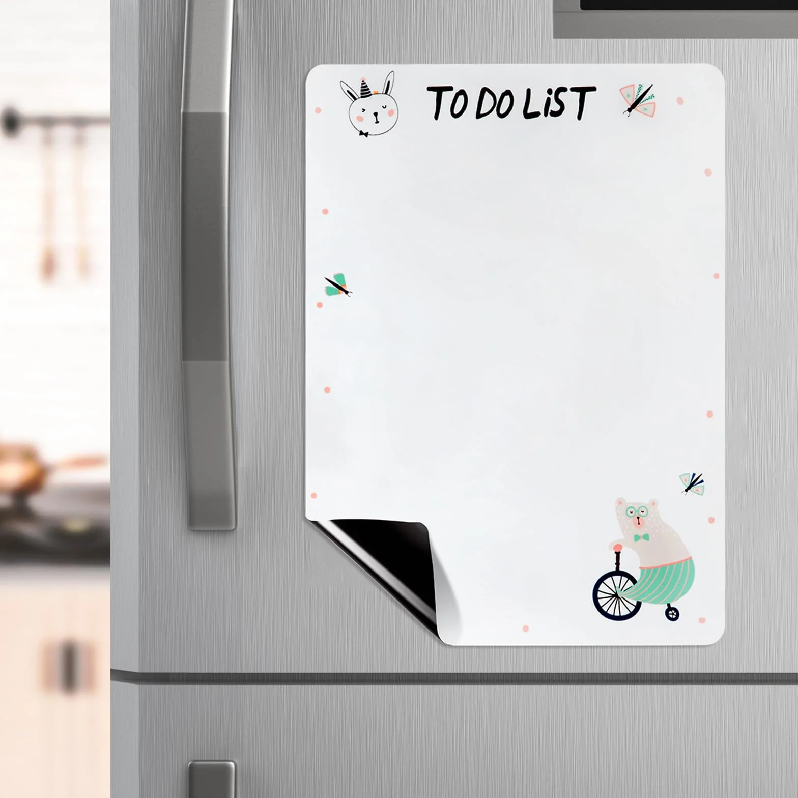 Magnetyczna biała tablica do lodówki magnetyczna lista zadań A4 do rodzinnej listy biurowej biała
