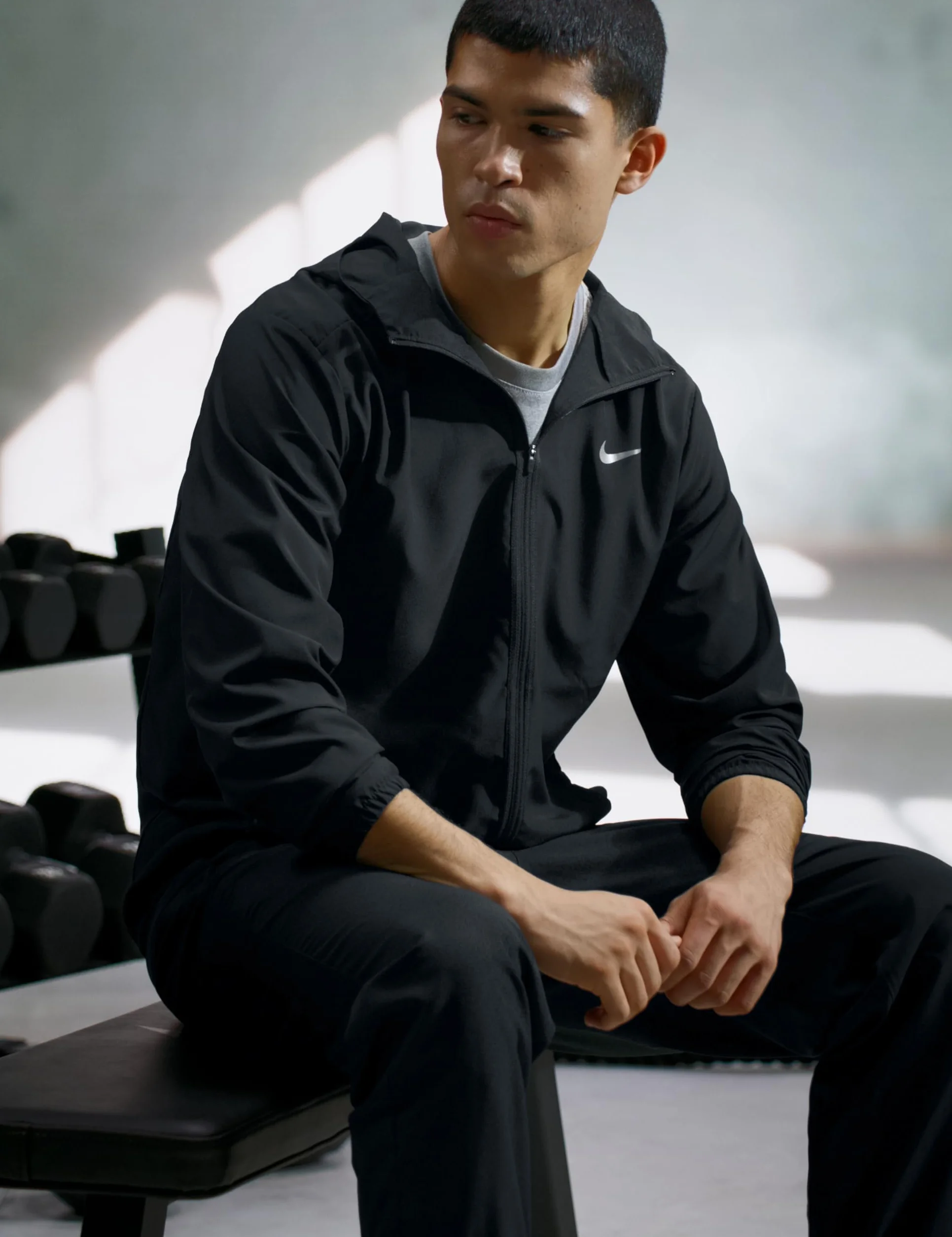 Nike Men's Kurtka M Nk Df Form Hd Jkt, Czarny/Odblaskowy Silv, FB7482-010, M