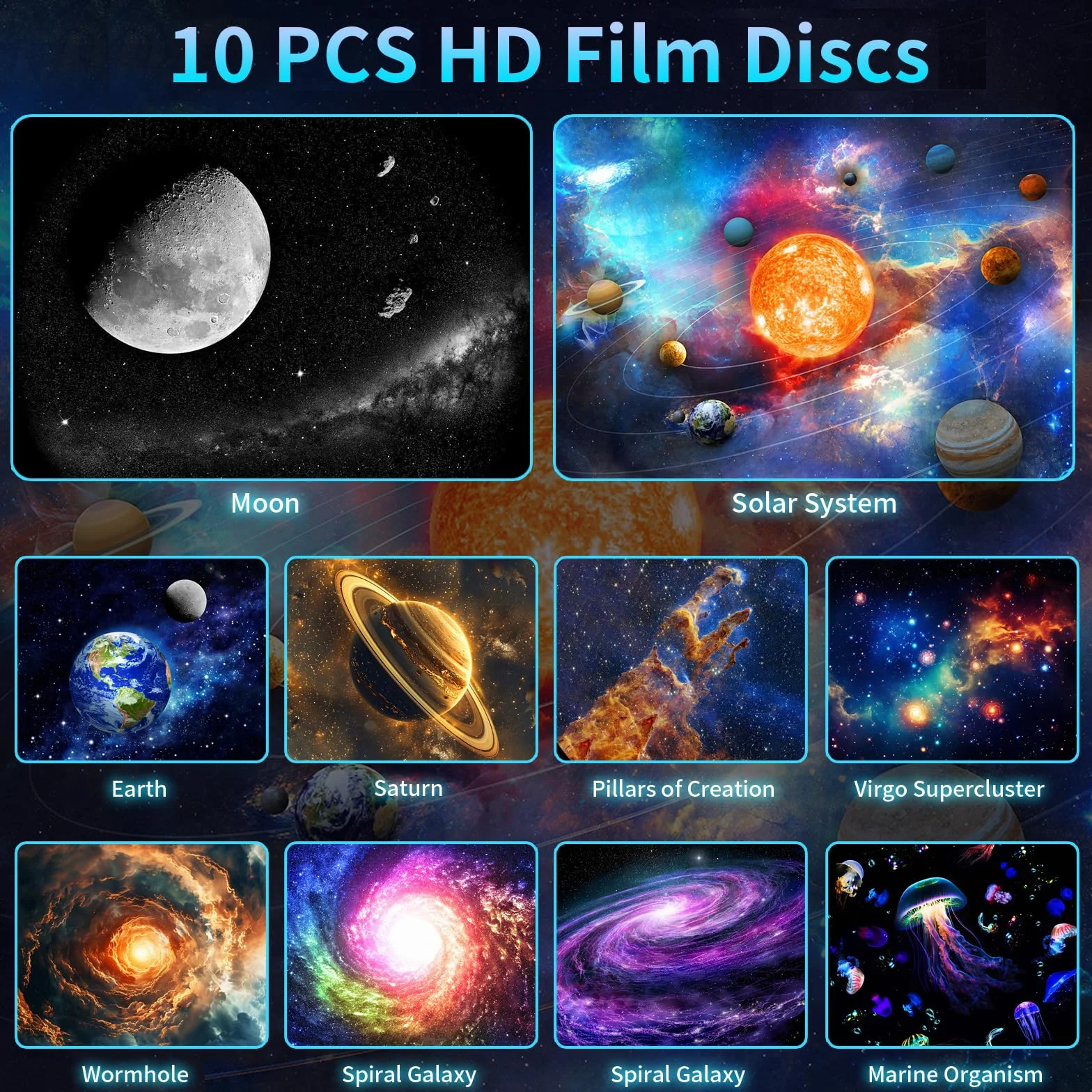 VanSmaGo Projektor Star 8. generacji, projektor Galaxy do sypialni, obraz HD, planetarium, lampka nocna, obracana o 360° mgła z regulowanym przyciskiem i timerem, dla dzieci, sufit, prezent