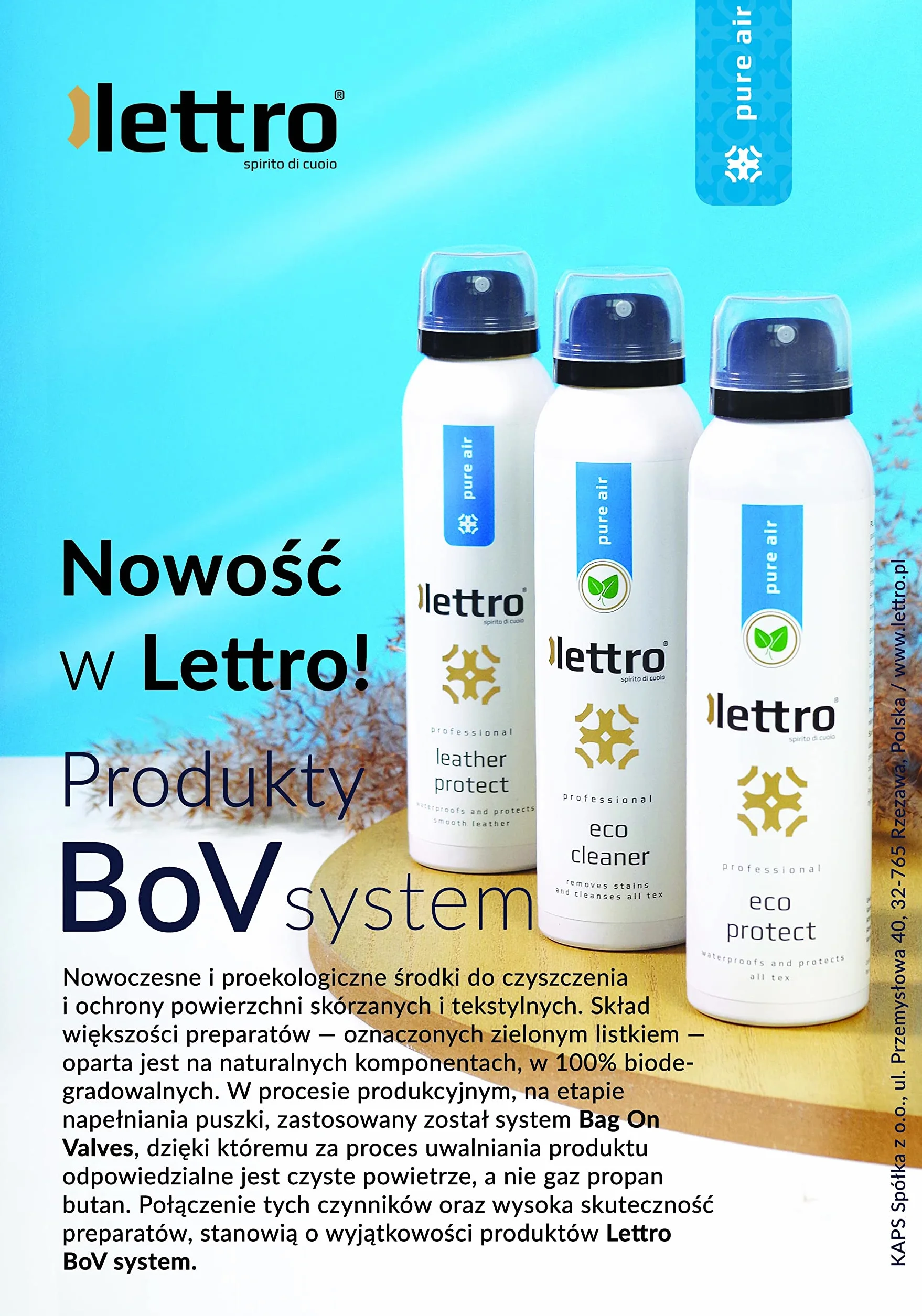 ECO Protector spray firmy Lettro, profesjonalna jakość ochrona w sprayu, do butów, skóry i tekstyliów, wyprodukowano w Europie, 125 ml