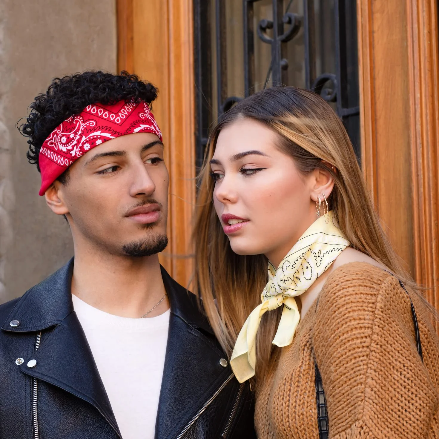 ...KARL LOVEN Bandana - wzór mandali Paisley - 100% bawełna przetestowana przez TÜV - gruba tkanina - 20 ekskluzywnych kolorów, Czarny, 5er Pack
