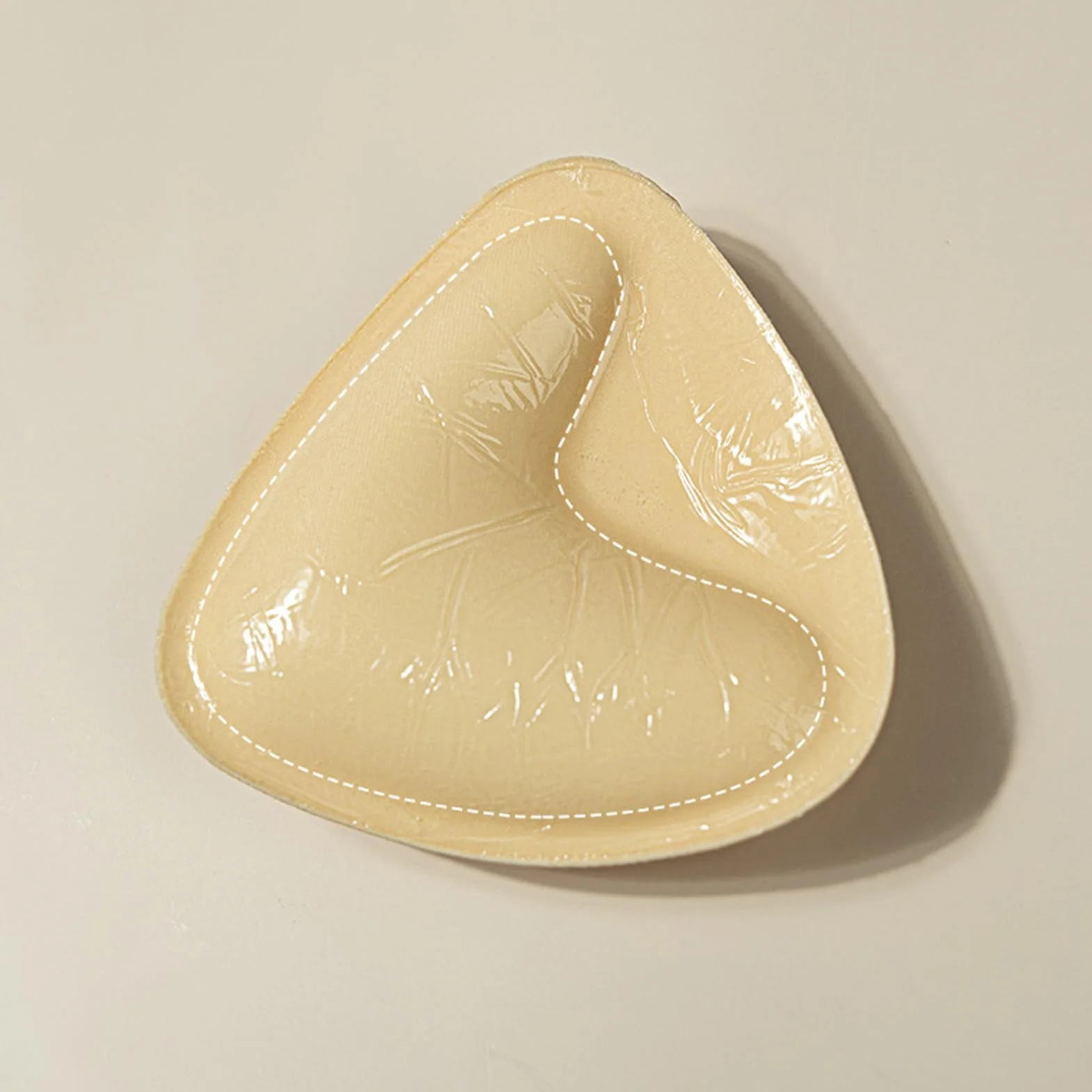 Strapless Sticky Bra, Reusable Silicone Breast Enhancement Inserts with Invisible Lift Effect, Adhesive Bra Pads for Dress, Bikini, Casual Wear, Athletic Clothing, Women, Beige