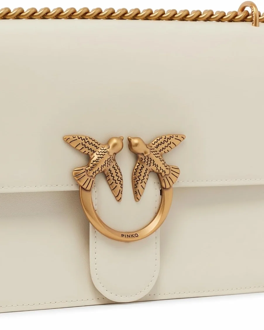 Pinko Kobiety Love One Classic Torebka, Silk/Antique Gold, 21 x 13 x 6 cm